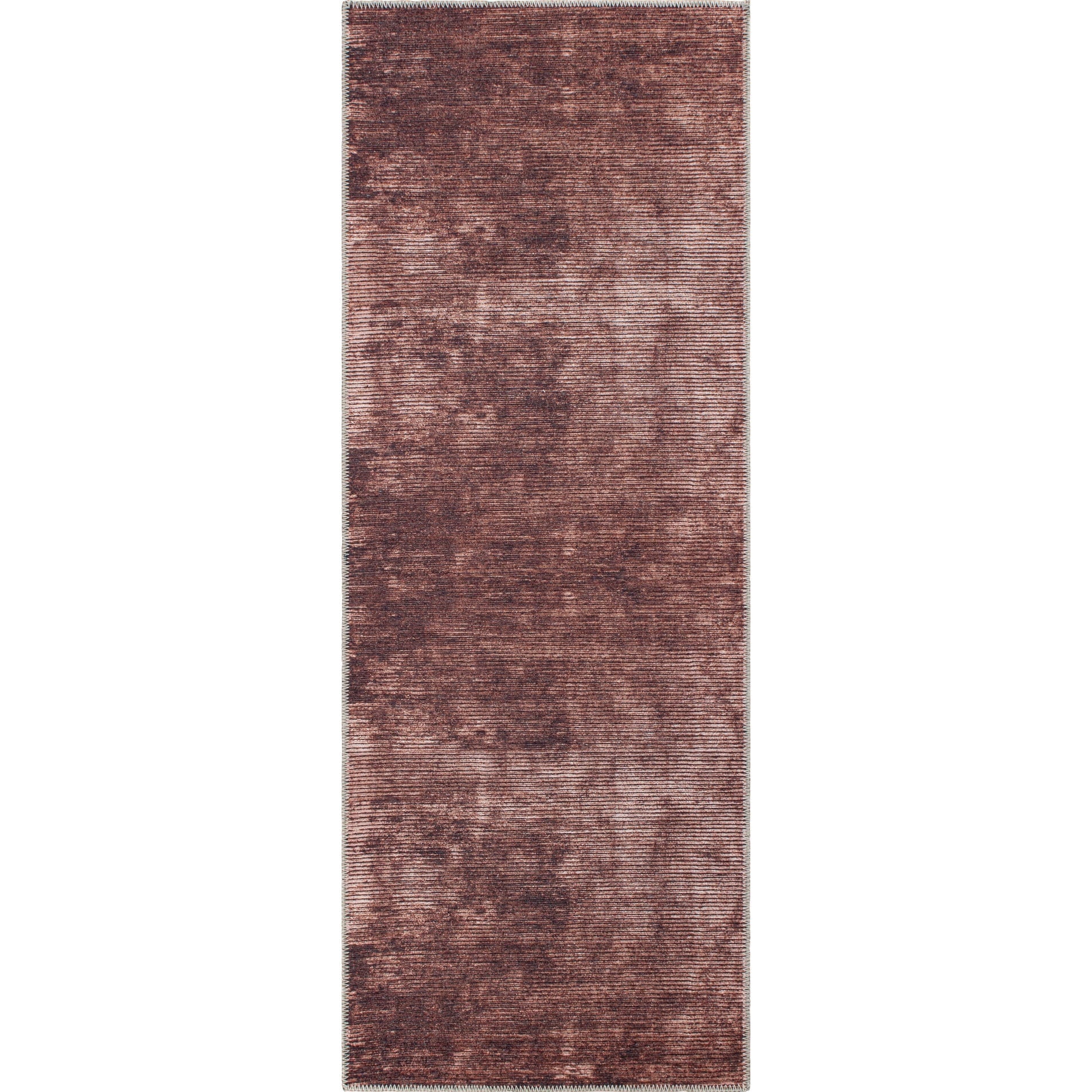 Tapis contemporain à rayures vieillies lavable en machine