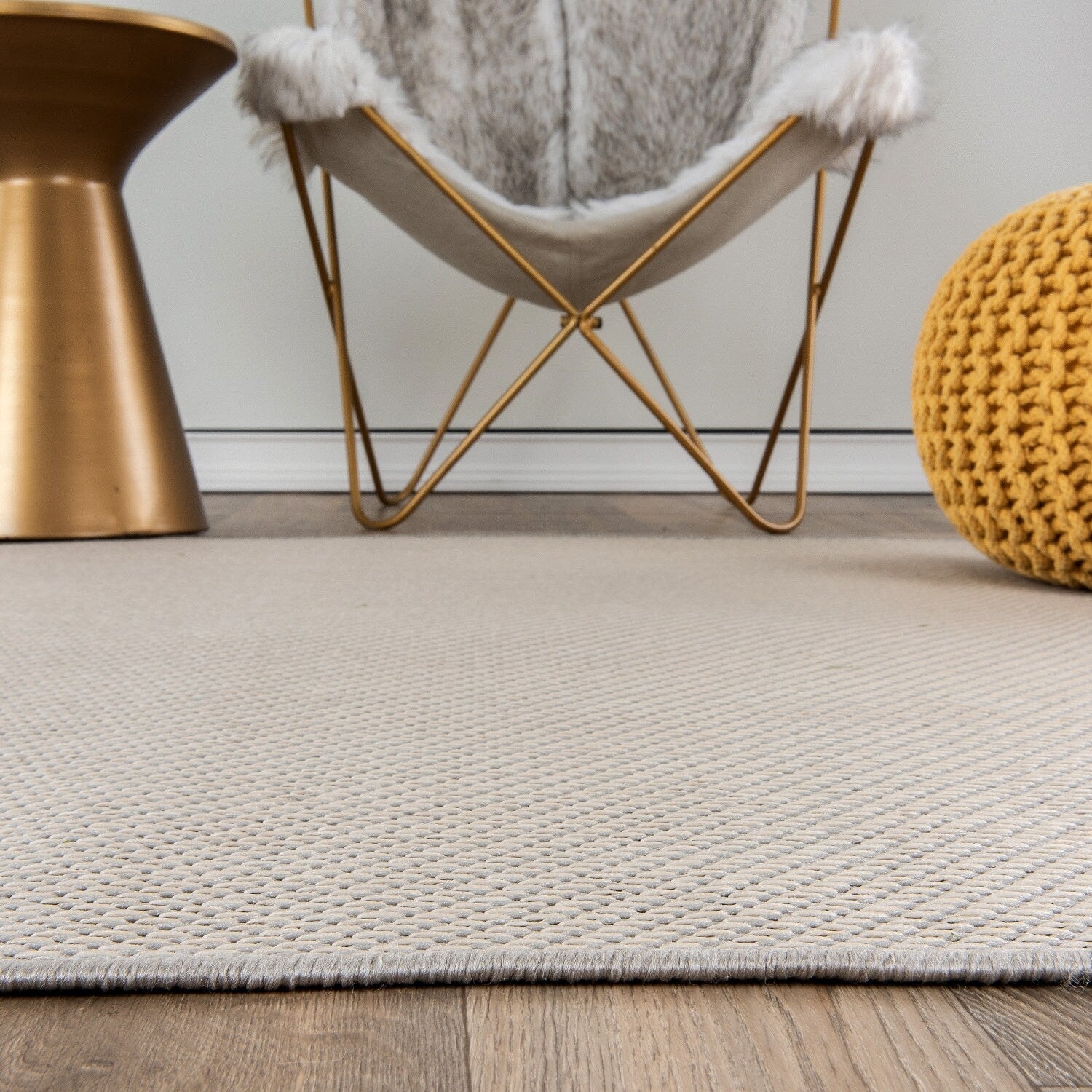 Tapis contemporain solide pour intérieur/extérieur