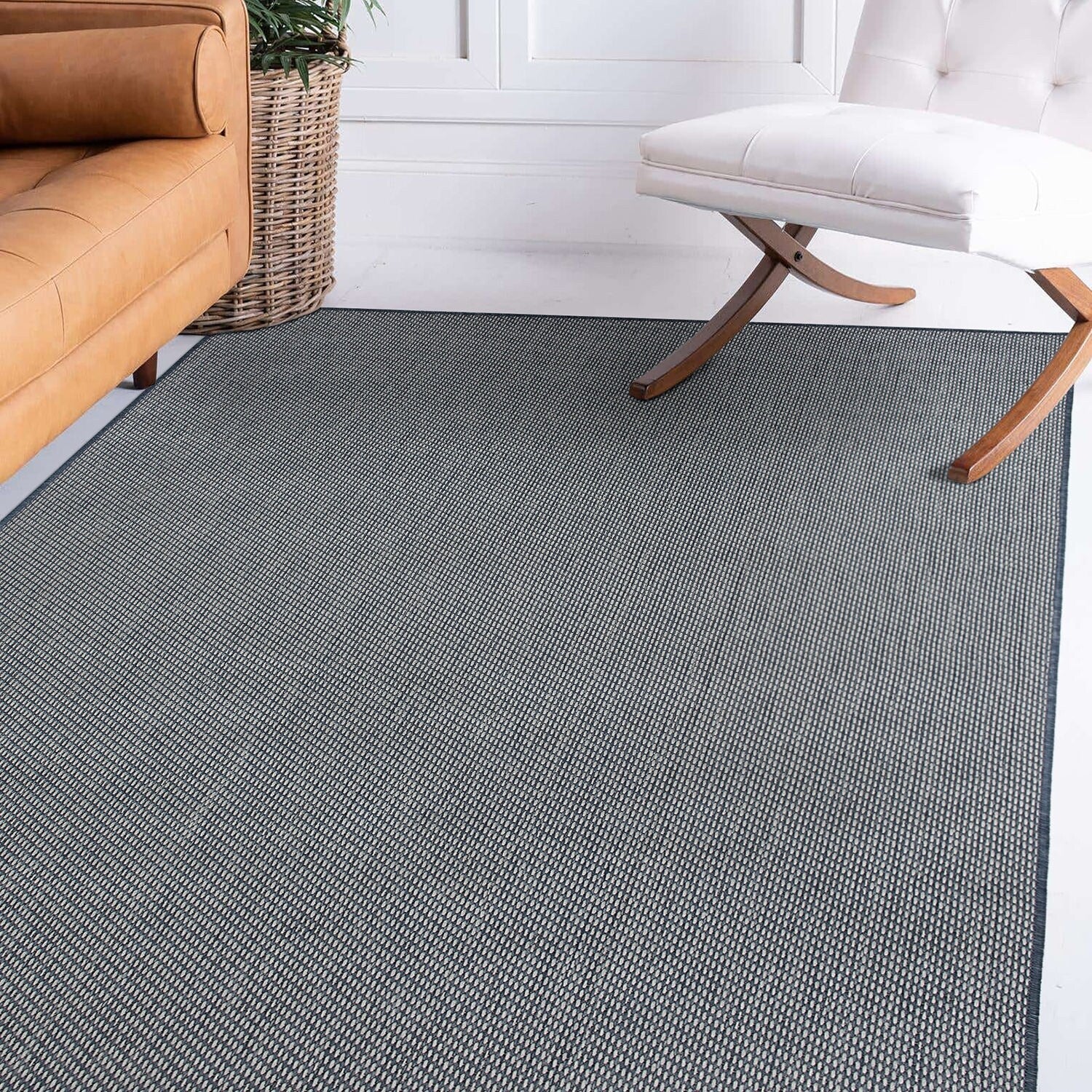 Tapis contemporain solide pour intérieur/extérieur