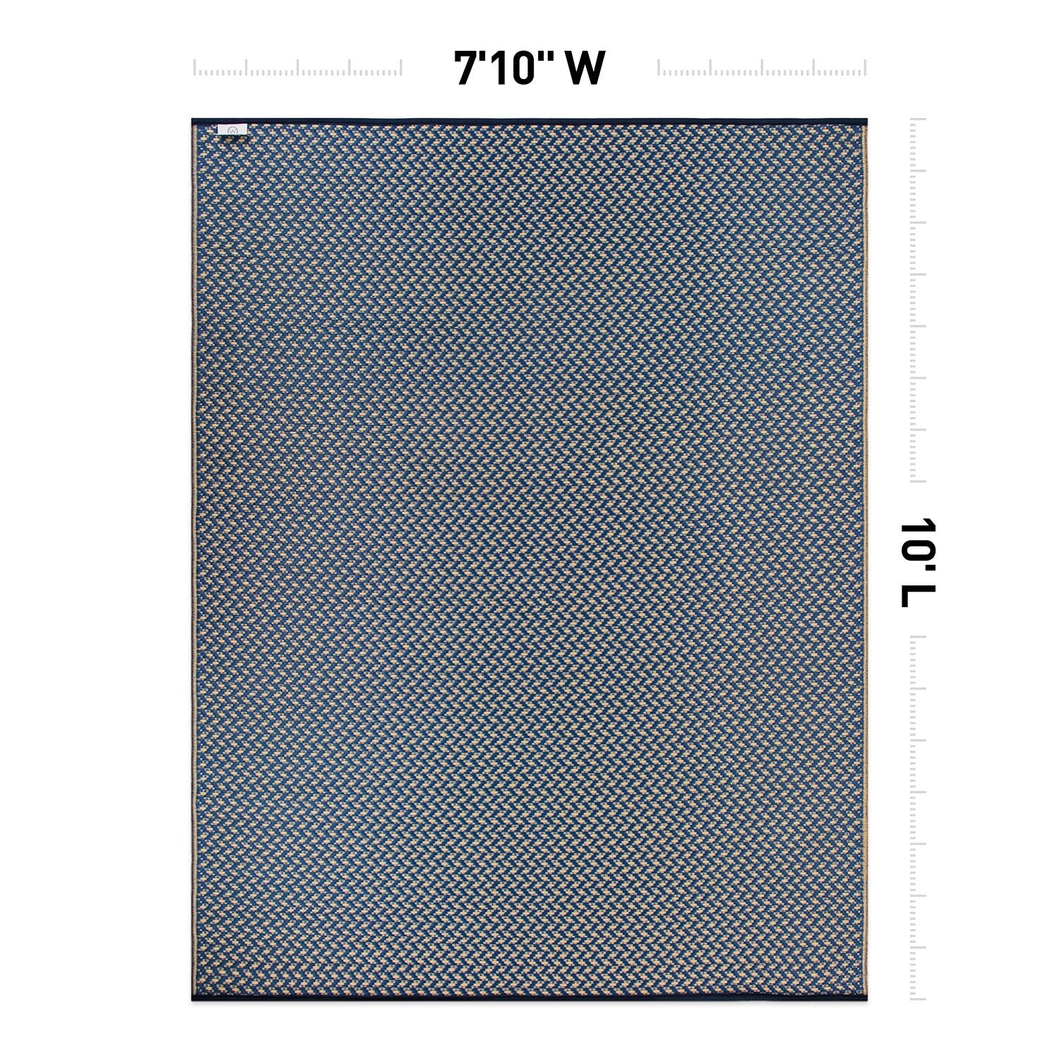 Tapis d'extérieur réversibles en plastique solide et contemporain