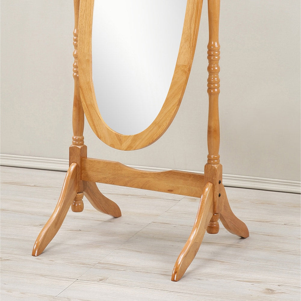 Miroir cheval traditionnel en bois de style Copper Grove Monks Hood de Roundhill Furniture