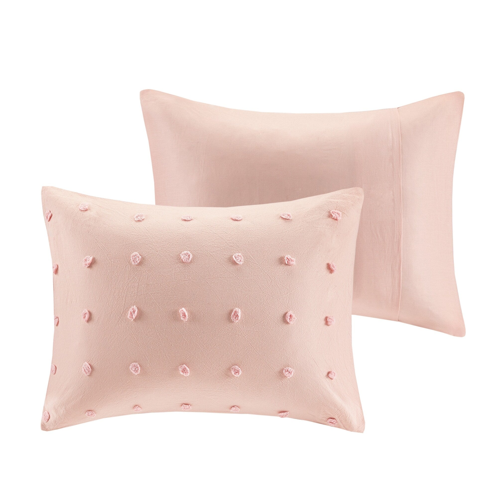 Parure de lit en jacquard de coton et maïs au design intelligent avec taies d'oreiller et coussins décoratifs
