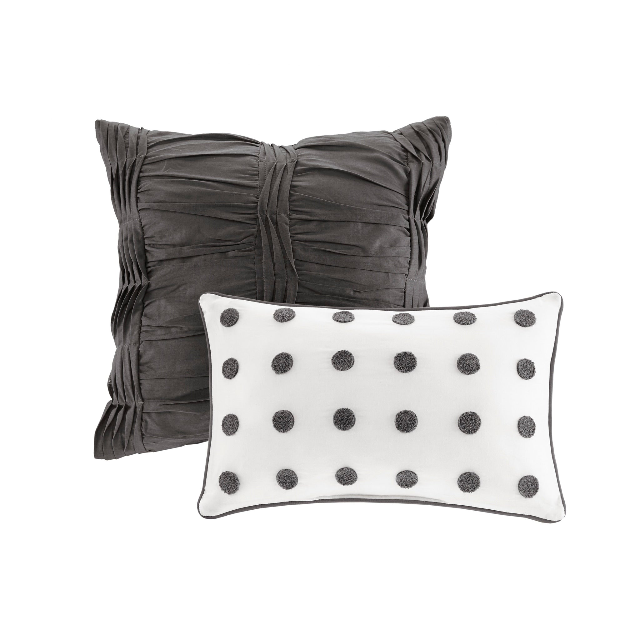 Parure de lit en jacquard de coton et maïs au design intelligent avec taies d'oreiller et coussins décoratifs