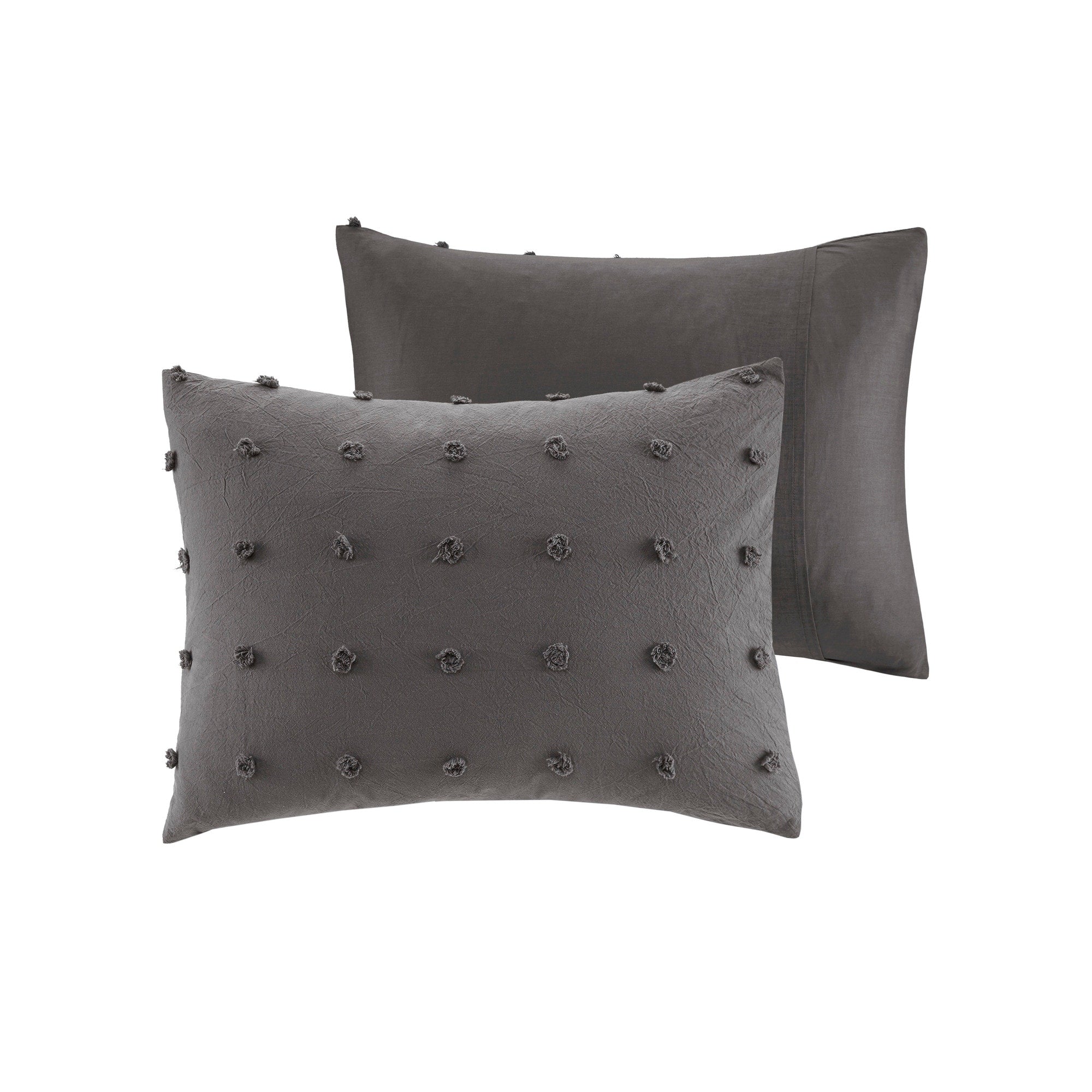 Parure de lit en jacquard de coton et maïs au design intelligent avec taies d'oreiller et coussins décoratifs