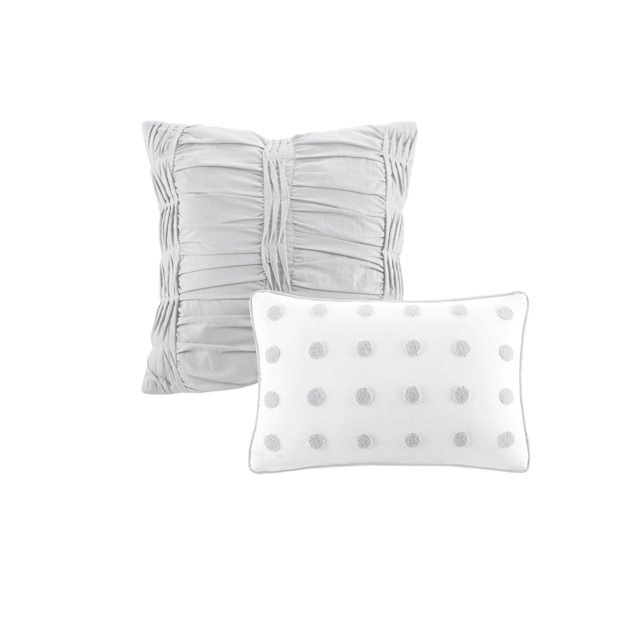 Parure de lit en jacquard de coton et maïs au design intelligent avec taies d'oreiller et coussins décoratifs
