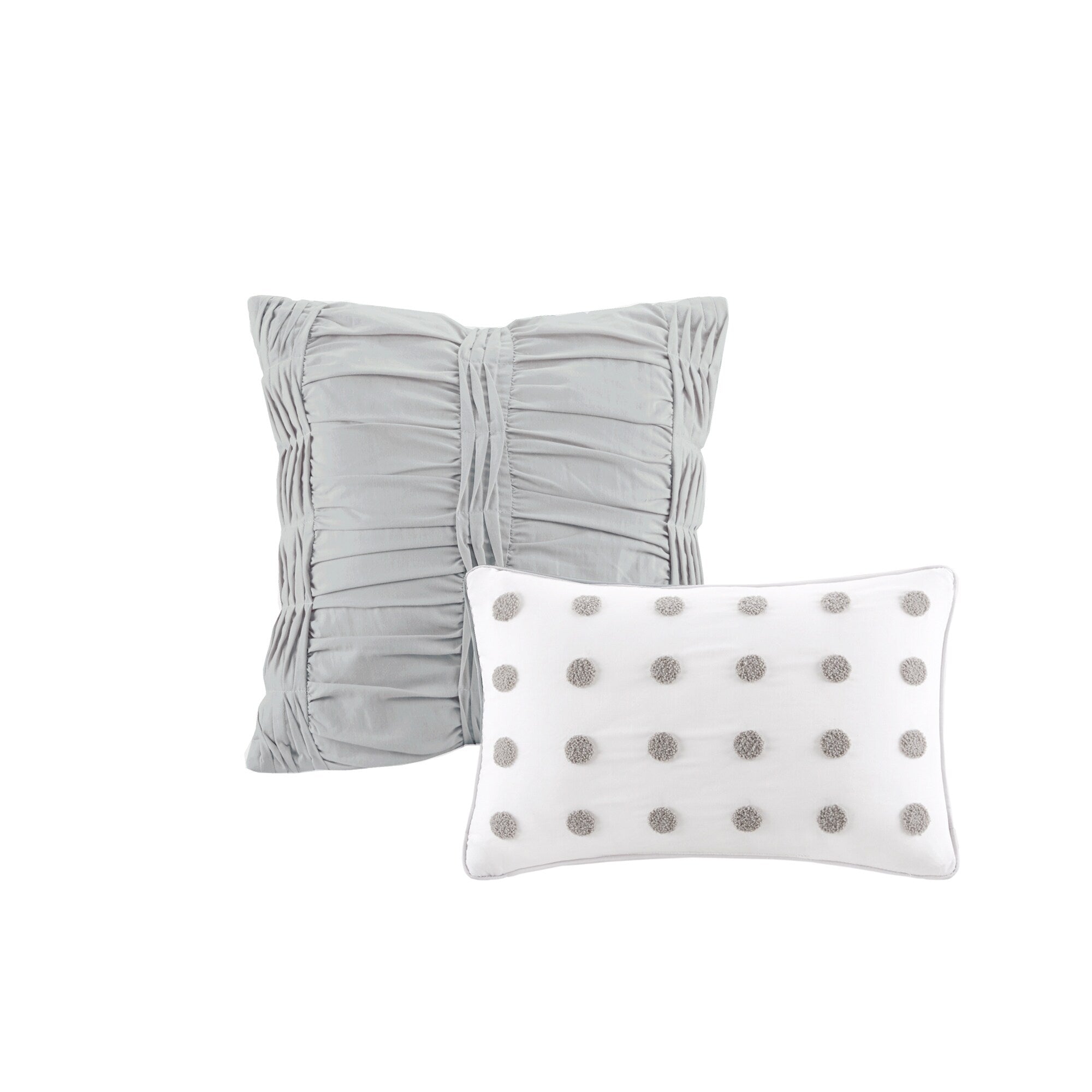 Parure de lit en jacquard de coton et maïs au design intelligent avec taies d'oreiller et coussins décoratifs