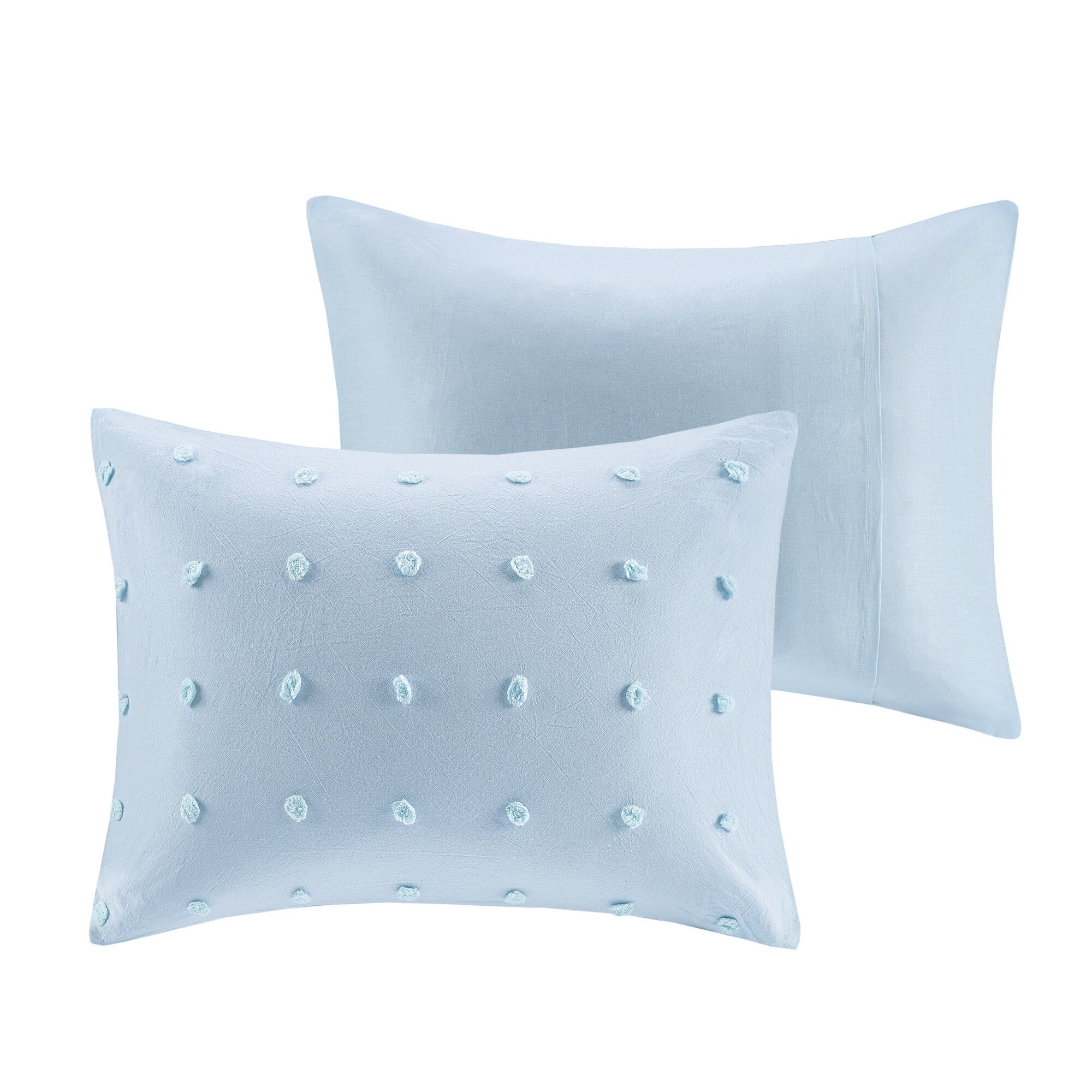 Parure de lit en jacquard de coton et maïs au design intelligent avec taies d'oreiller et coussins décoratifs