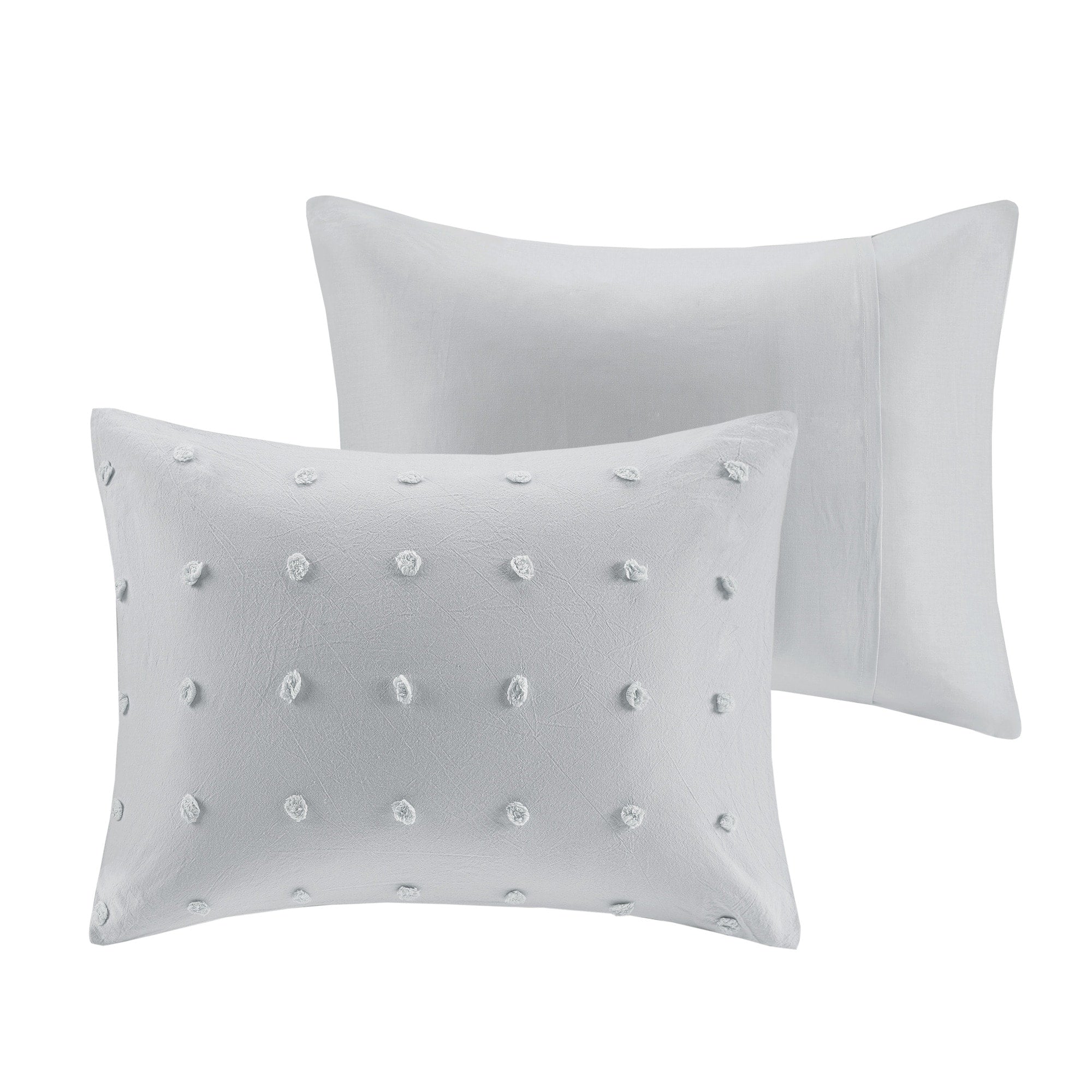 Parure de lit en jacquard de coton et maïs au design intelligent avec taies d'oreiller et coussins décoratifs