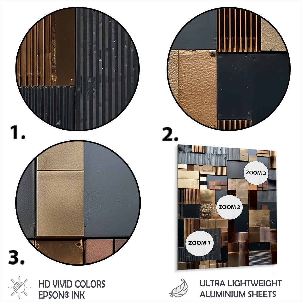 Designart Brown Abstract Tile Mosiac Charm Abstract Tile Metal Wall Art Brown Metal Wall Decor Modern Metal Art Work