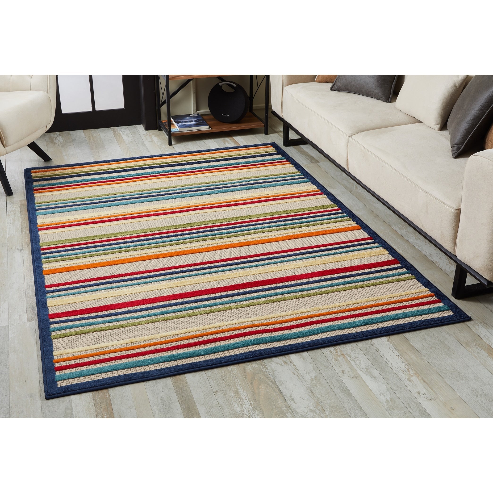 Tapis d'intérieur/extérieur Domani Napa Summer Stripe