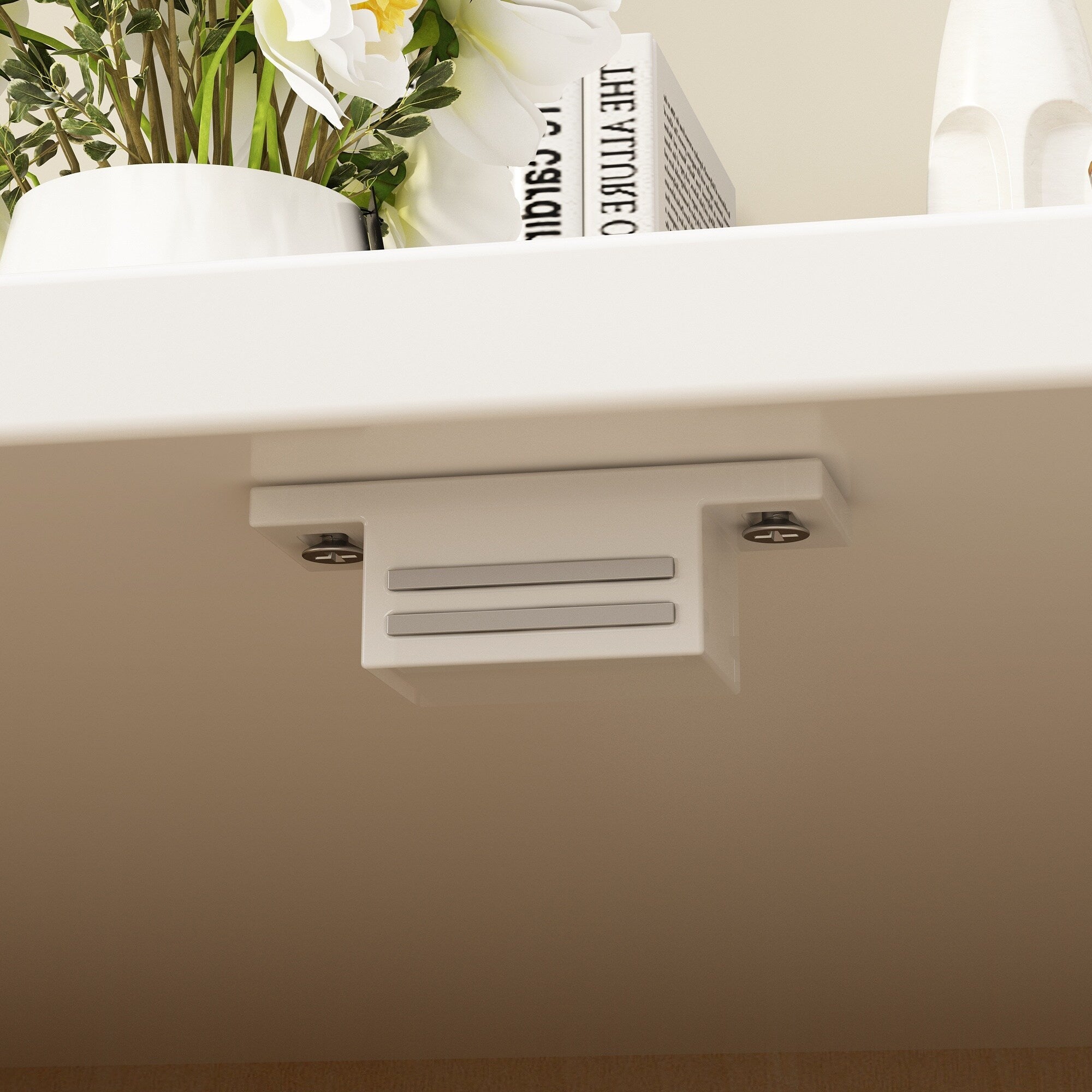 Bac à litière pour chat à deux compartiments, meuble multifonctionnel