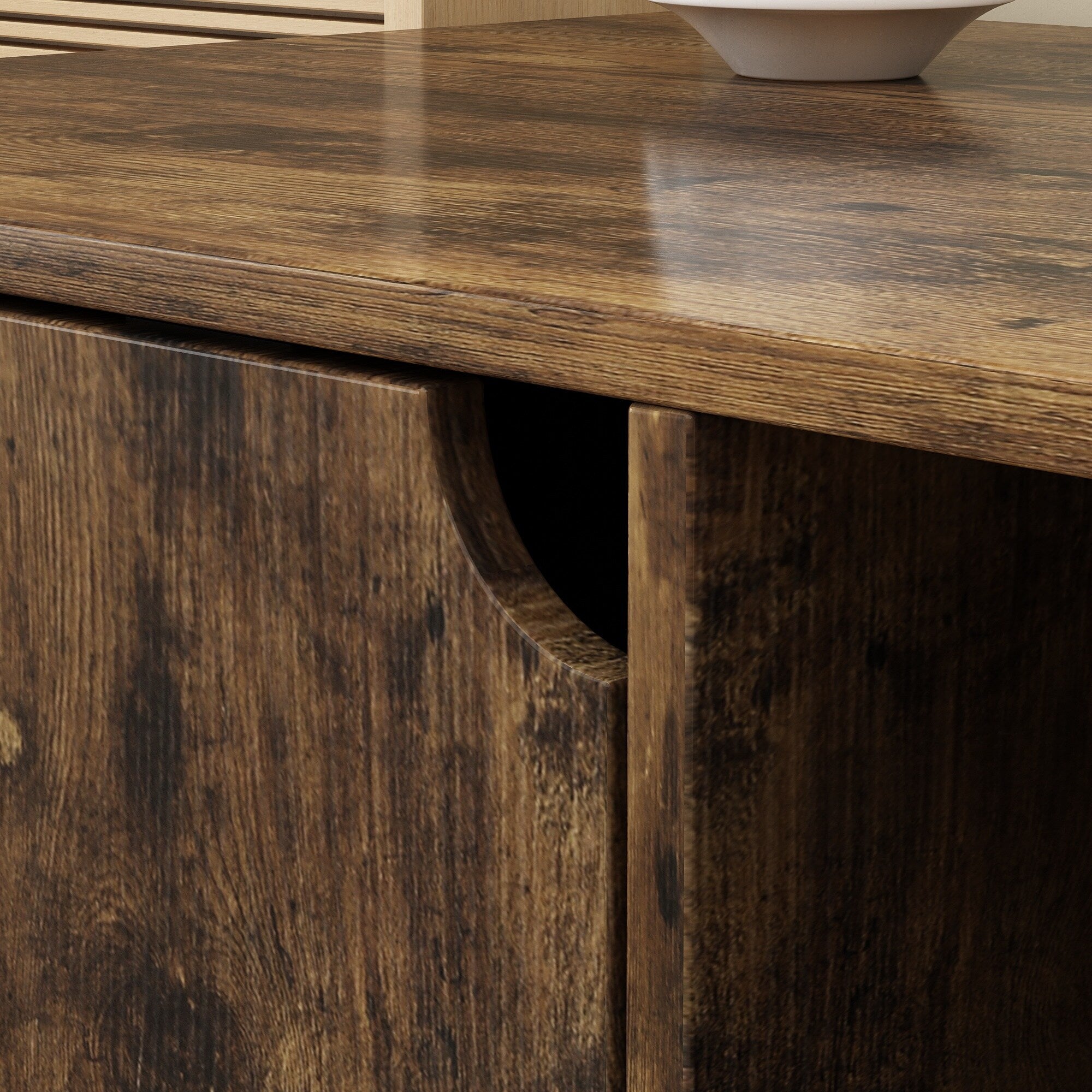 Bac à litière pour chat à deux compartiments, meuble multifonctionnel