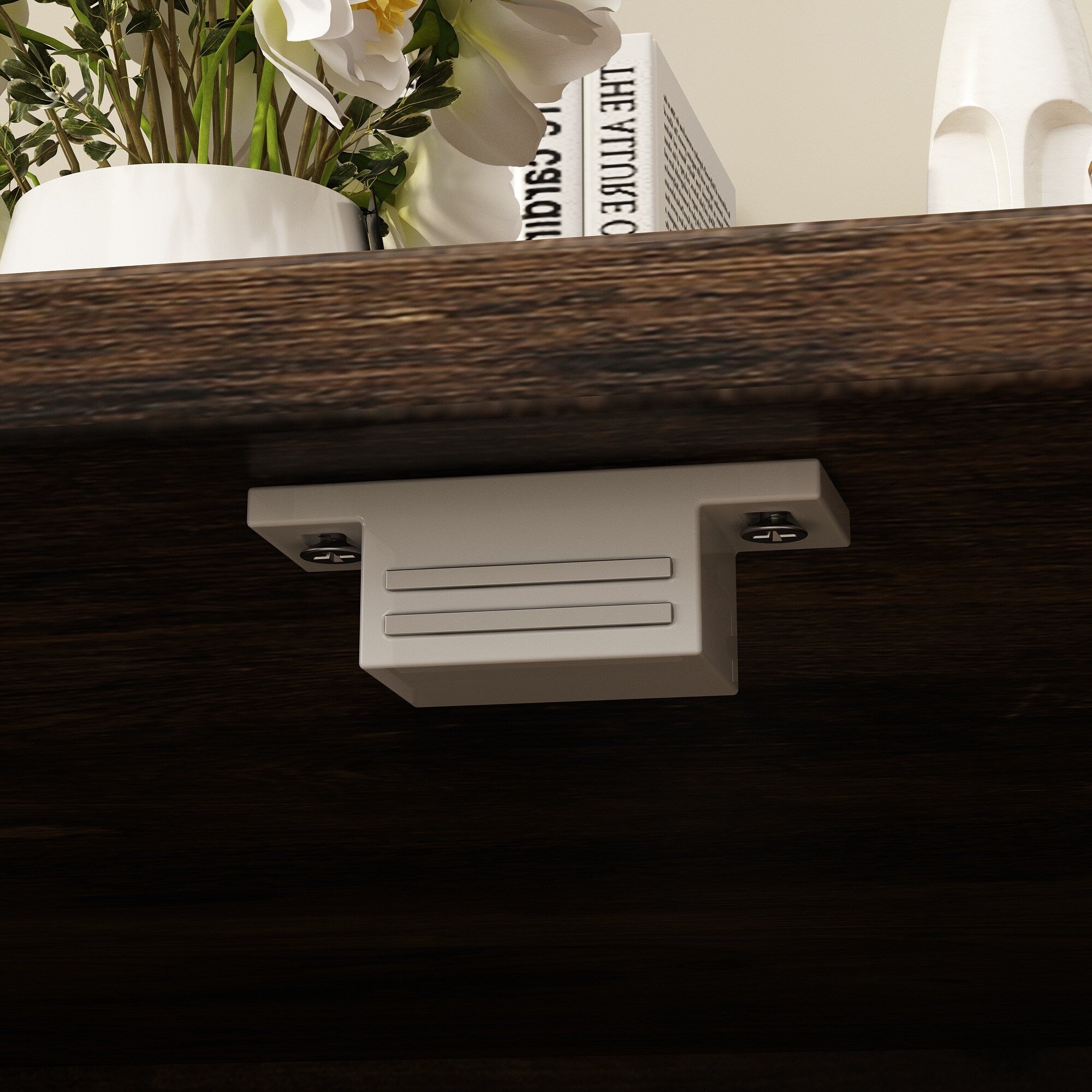 Bac à litière pour chat à deux compartiments, meuble multifonctionnel