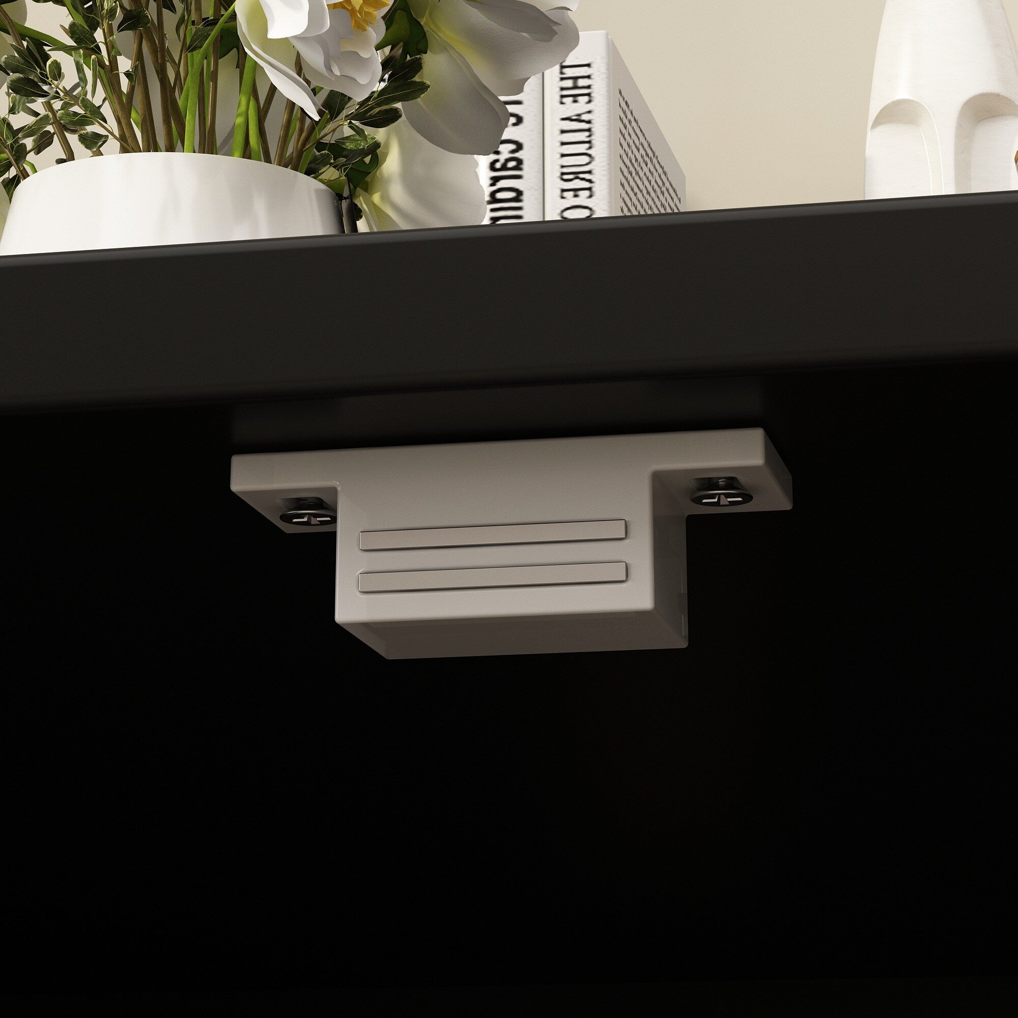 Bac à litière pour chat à deux compartiments, meuble multifonctionnel