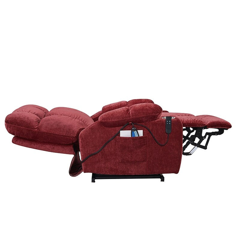 Fauteuil inclinable à double moteur OKIN pour personnes âgées avec chauffage, massage, inclinaison à 180° et dossier/repose-pieds réglable