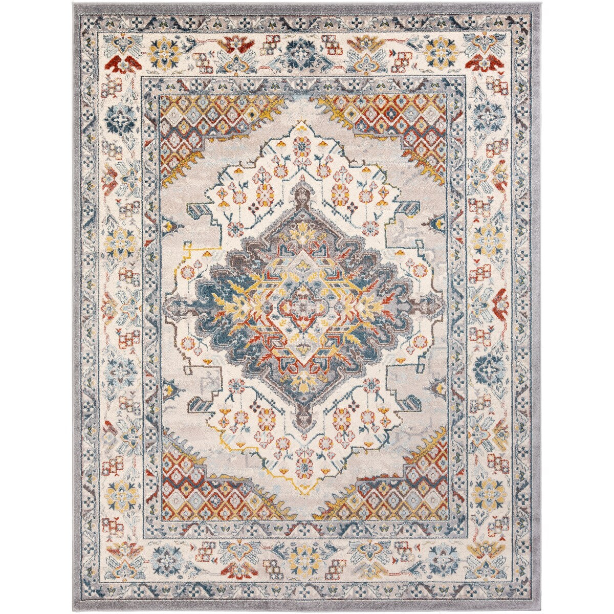 Tapis médaillon persan traditionnel Livabliss Elmas