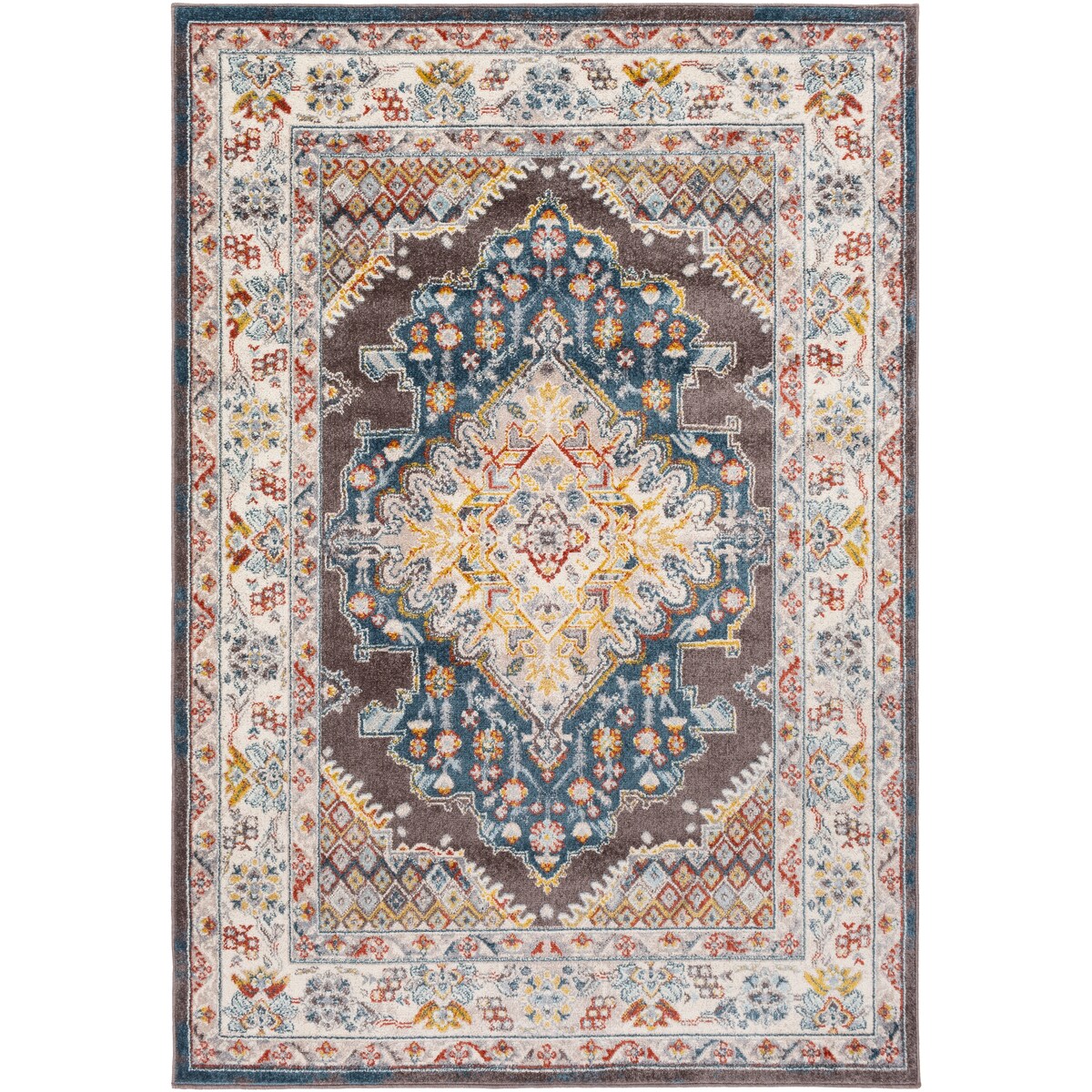 Tapis médaillon persan traditionnel Livabliss Elmas