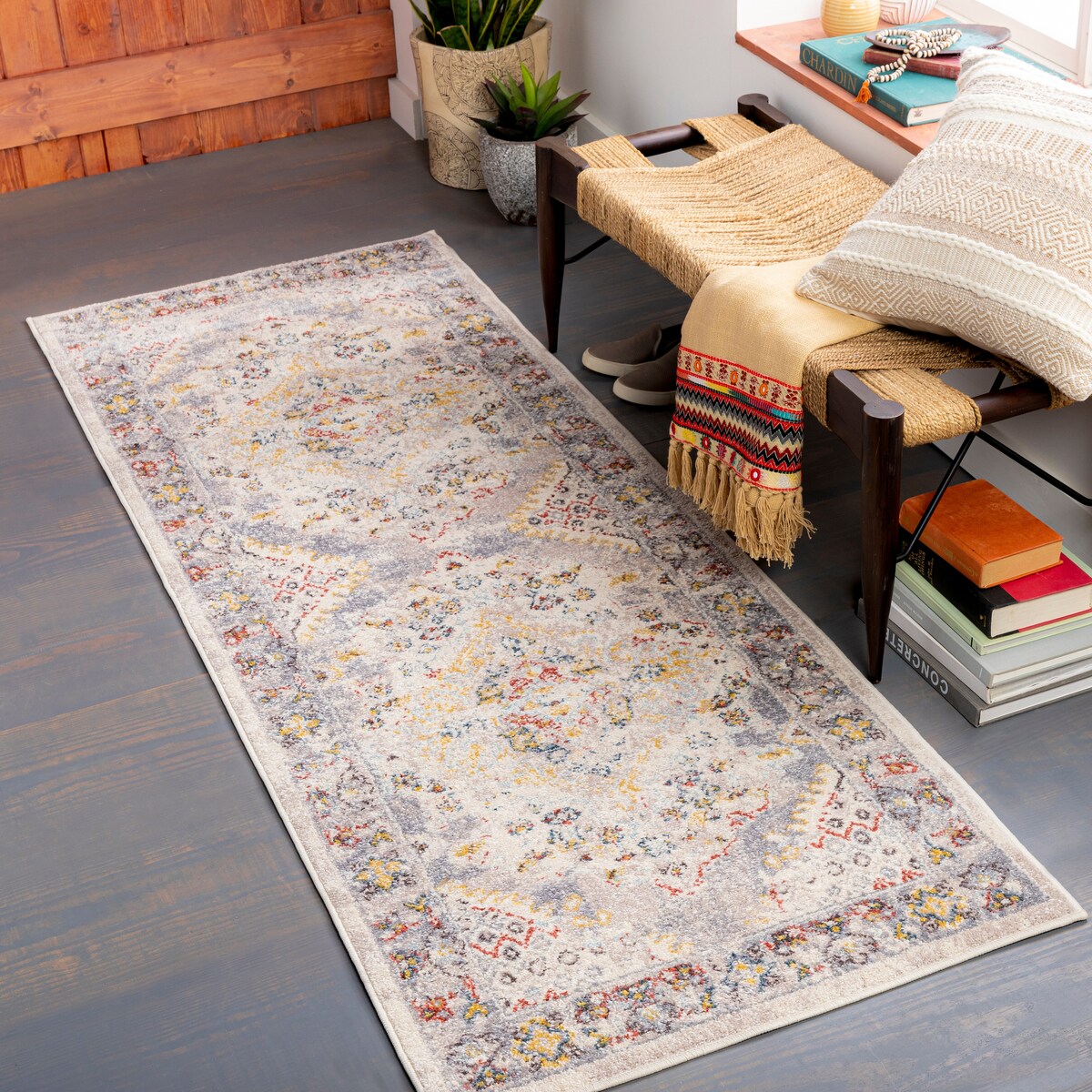 Tapis médaillon persan traditionnel Livabliss Elmas