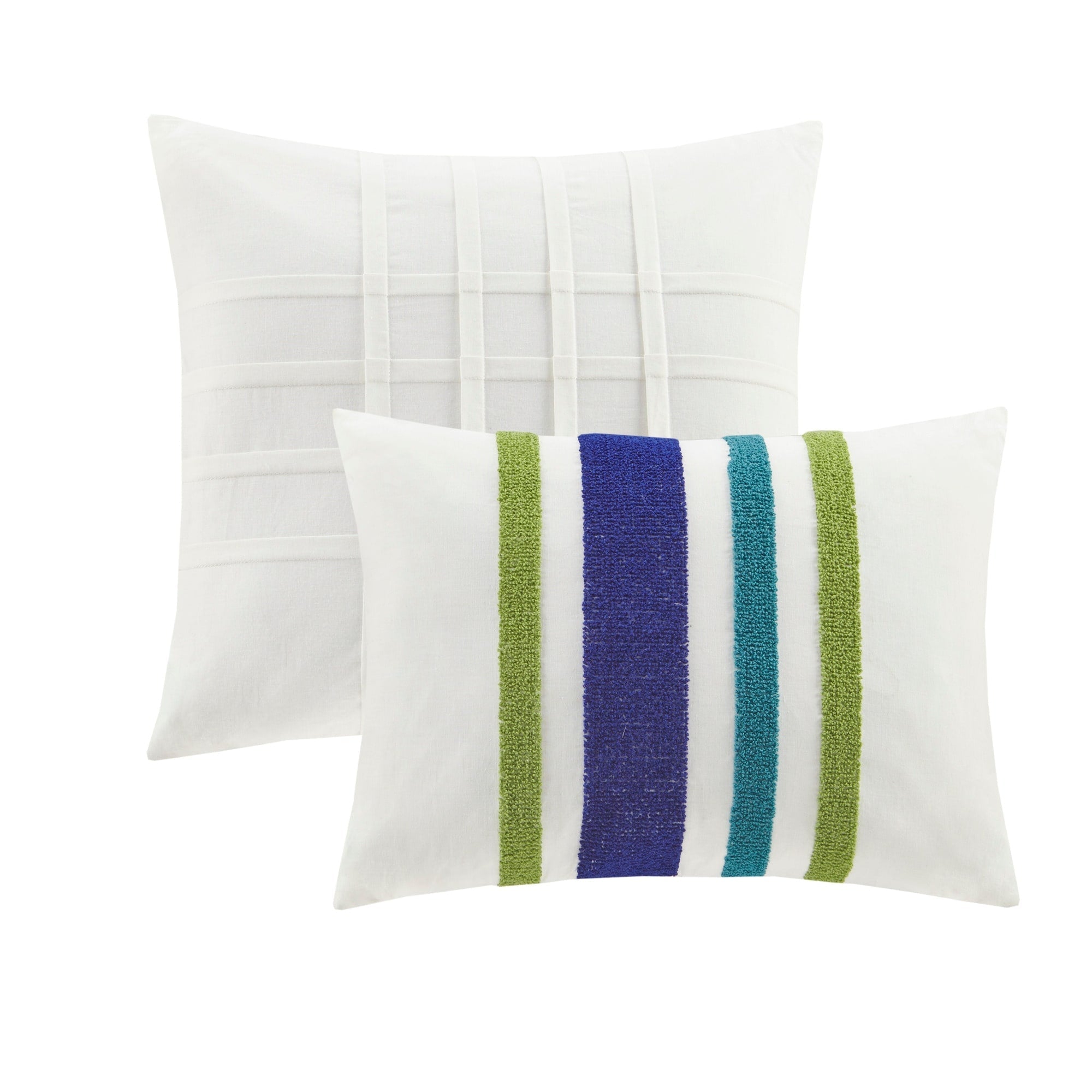 Parure de lit en jacquard de coton à pompons Ensley pour enfants, design intelligent, avec coussins décoratifs