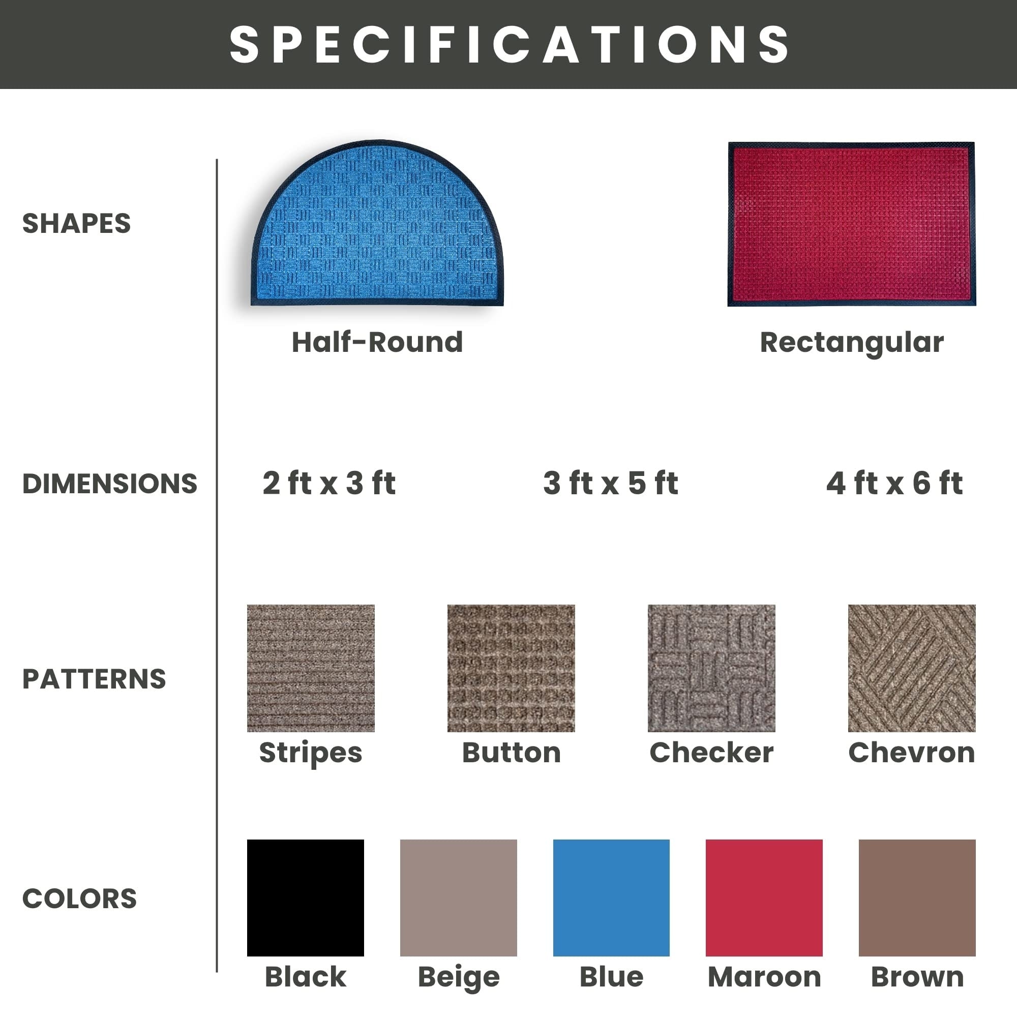 Tapis de porte Envelor pour intérieur et extérieur, profil bas, pour entrée commerciale