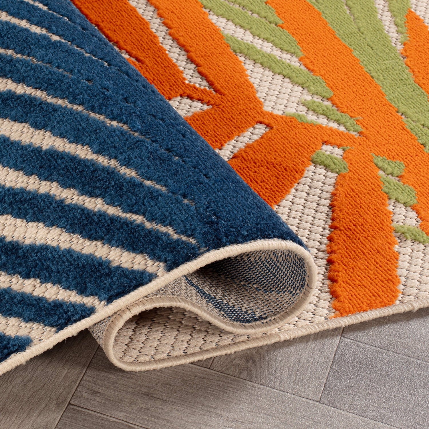 Tapis d'intérieur/extérieur en feuilles de palmier Evora