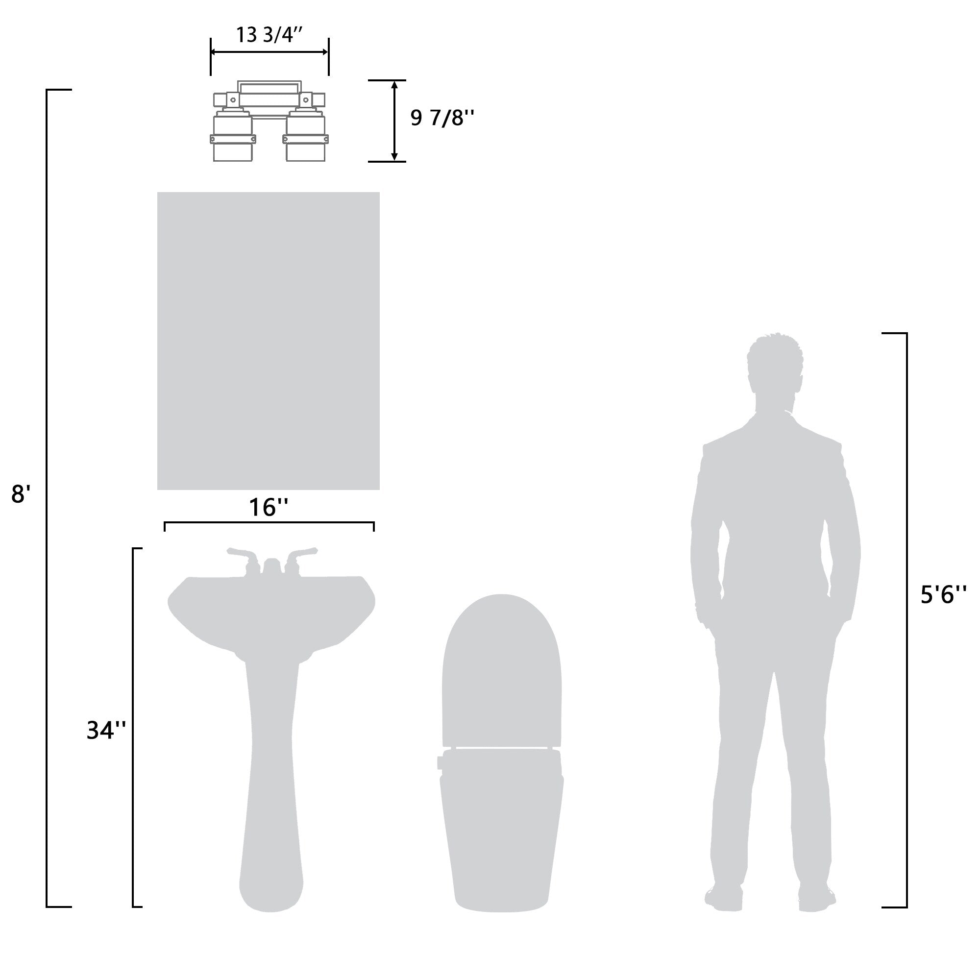 Applique murale de salle de bain ExBrite Farmhouse à 3 lumières, en fer noir à intensité variable