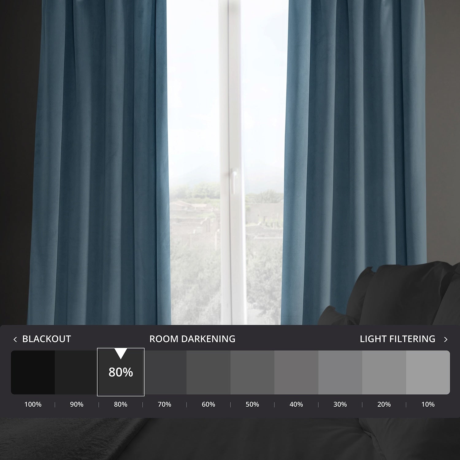 Rideaux occultants en velours pelucheux Heritage Exclusive Fabrics (1 panneau) Rideaux en velours de luxe pour chambre et salon.