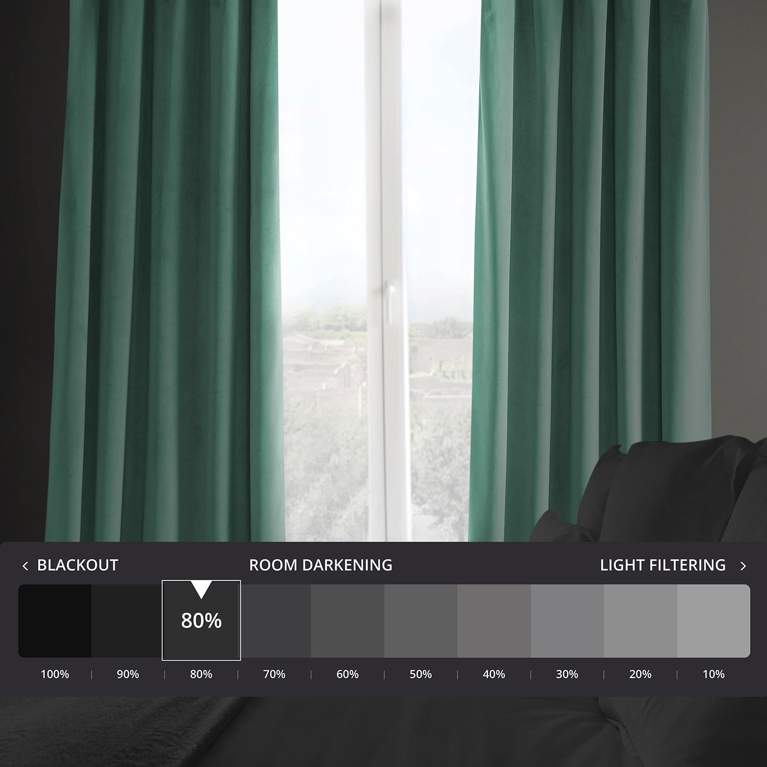 Rideaux occultants en velours pelucheux Heritage Exclusive Fabrics (1 panneau) Rideaux en velours de luxe pour chambre et salon.