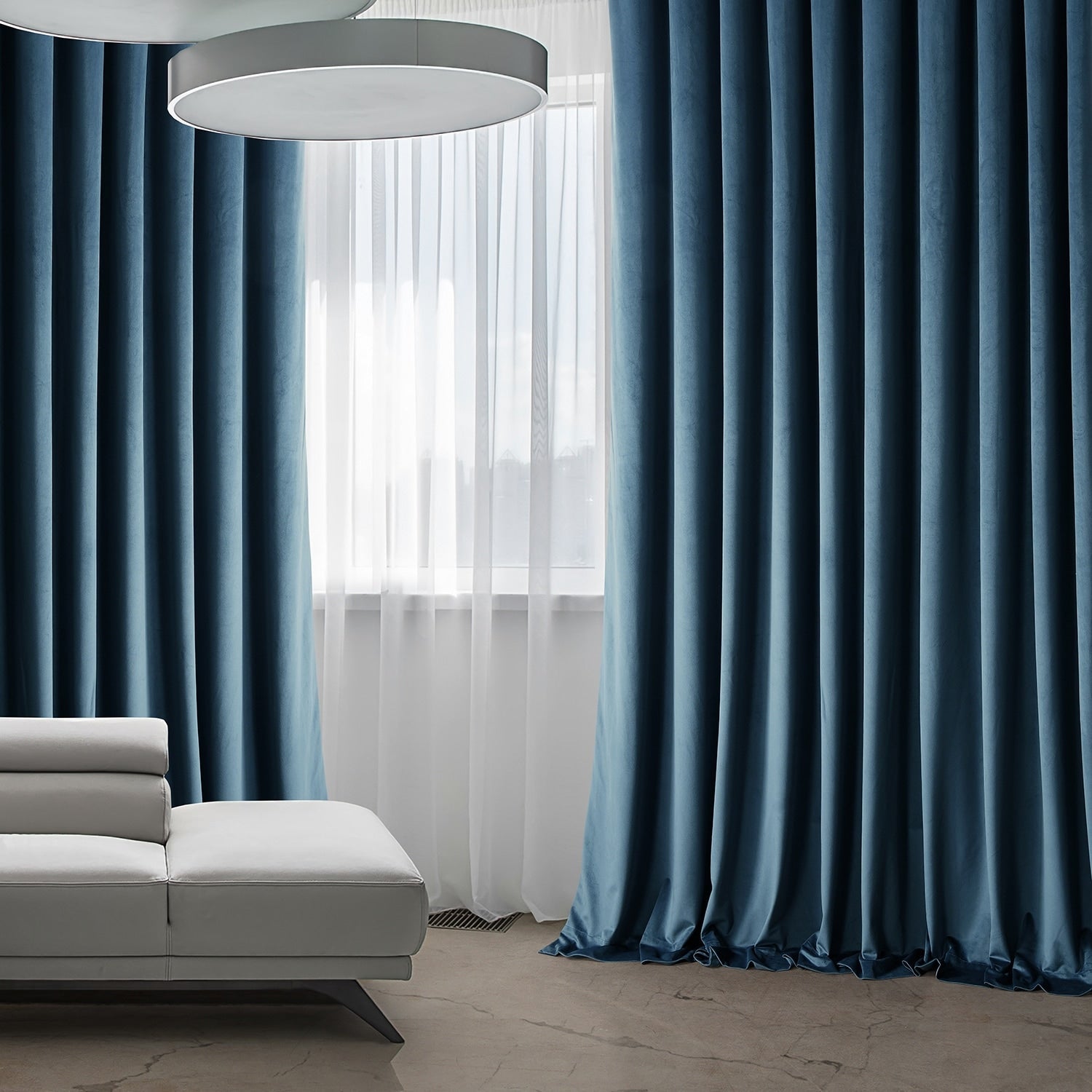 Rideau occultant extra large en velours moelleux Heritage de Exclusive Fabrics (1 panneau)