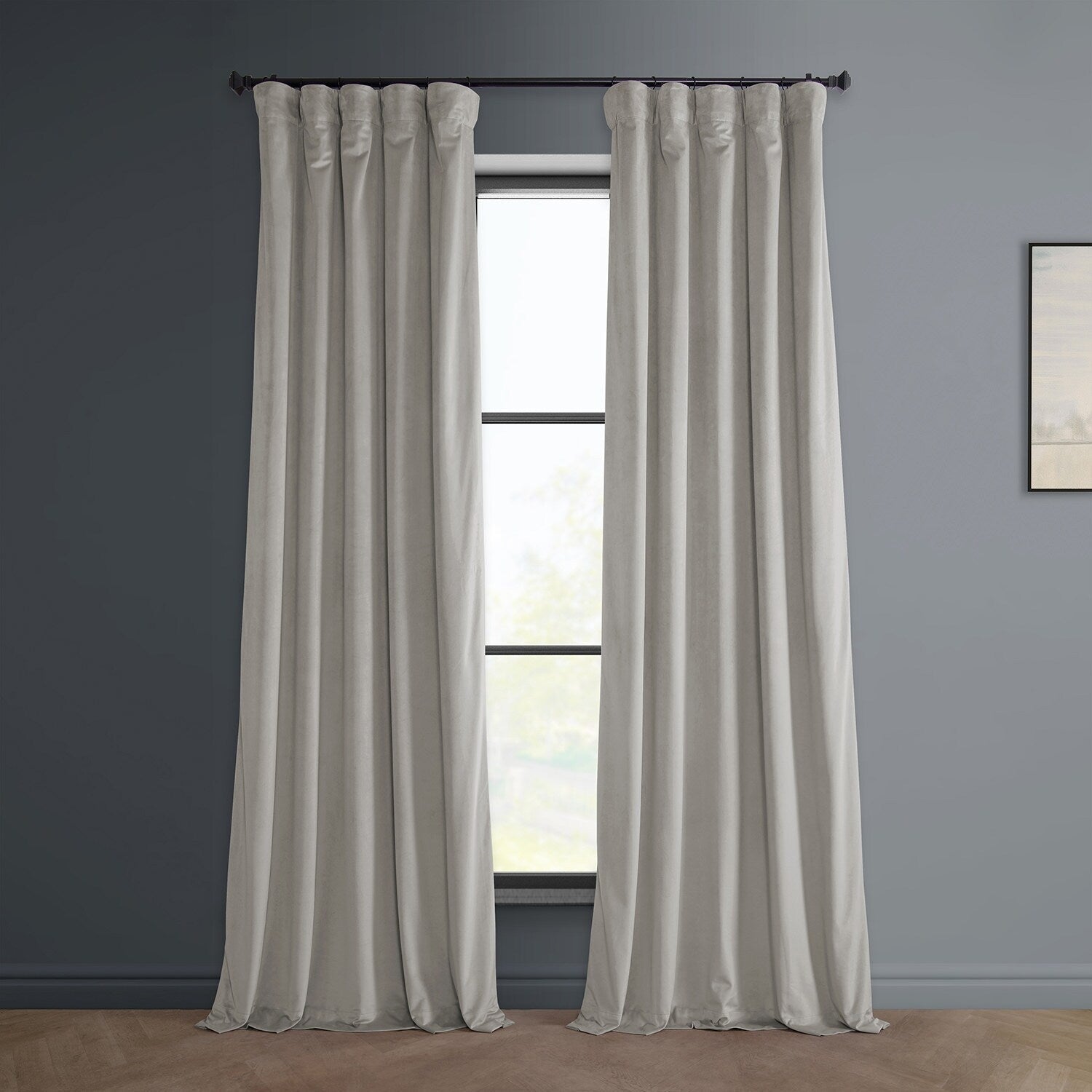 Rideau occultant en velours moelleux Heritage Exclusive Fabrics (1 panneau) - Draperie simple luxueuse pour un obscurcissement accru de la pièce