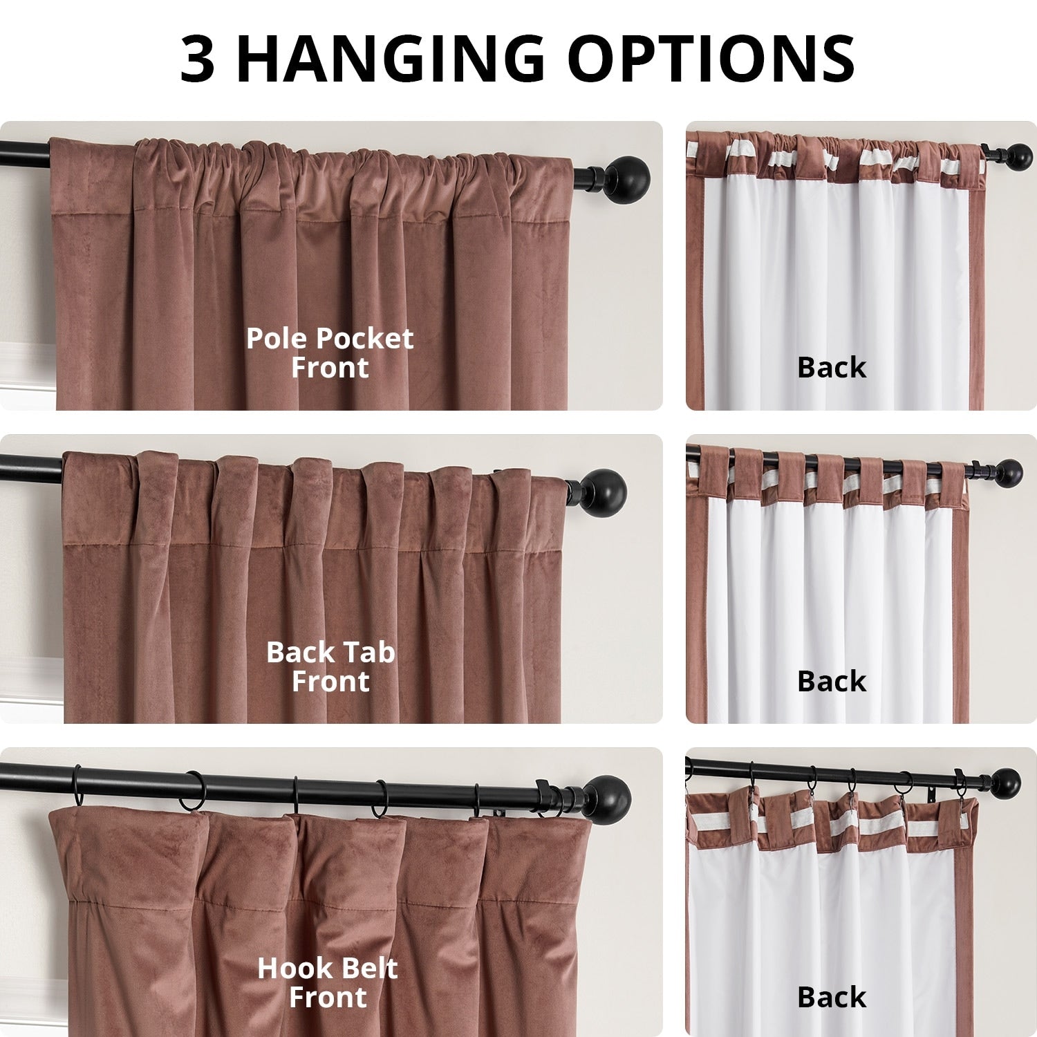 Rideaux occultants en velours pelucheux Heritage Exclusive Fabrics (1 panneau) Rideaux en velours de luxe pour chambre et salon.