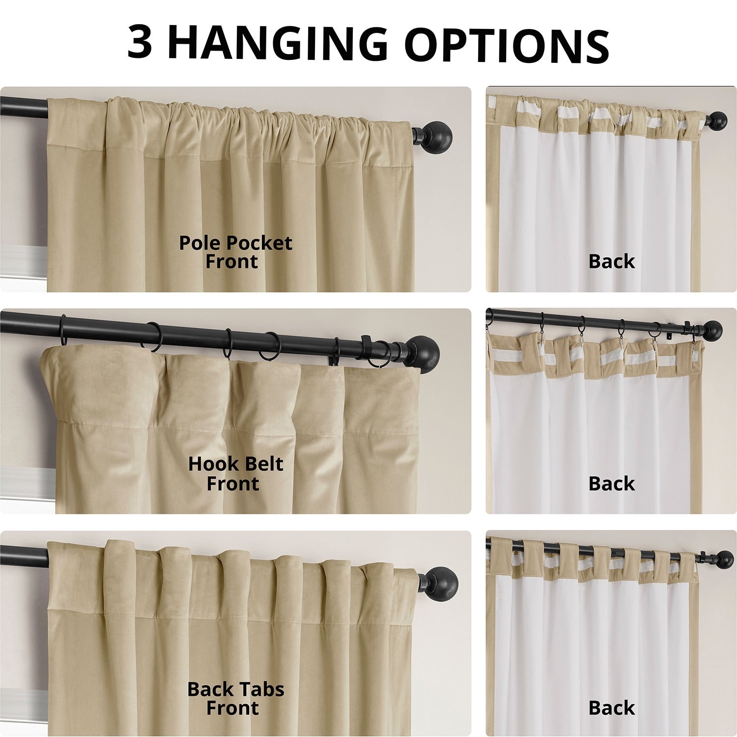 Rideaux occultants en velours pelucheux Heritage Exclusive Fabrics (1 panneau) Rideaux en velours de luxe pour chambre et salon.