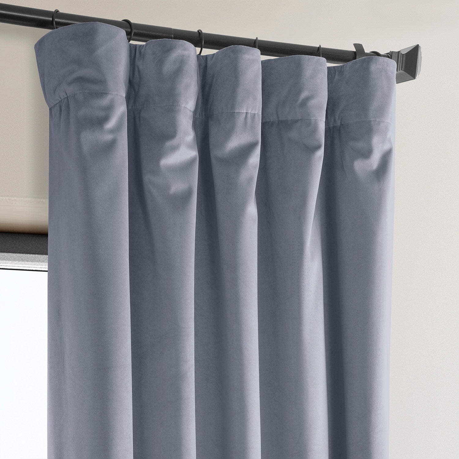 Rideau occultant en velours moelleux Heritage Exclusive Fabrics (1 panneau) - Draperie simple luxueuse pour un obscurcissement accru de la pièce