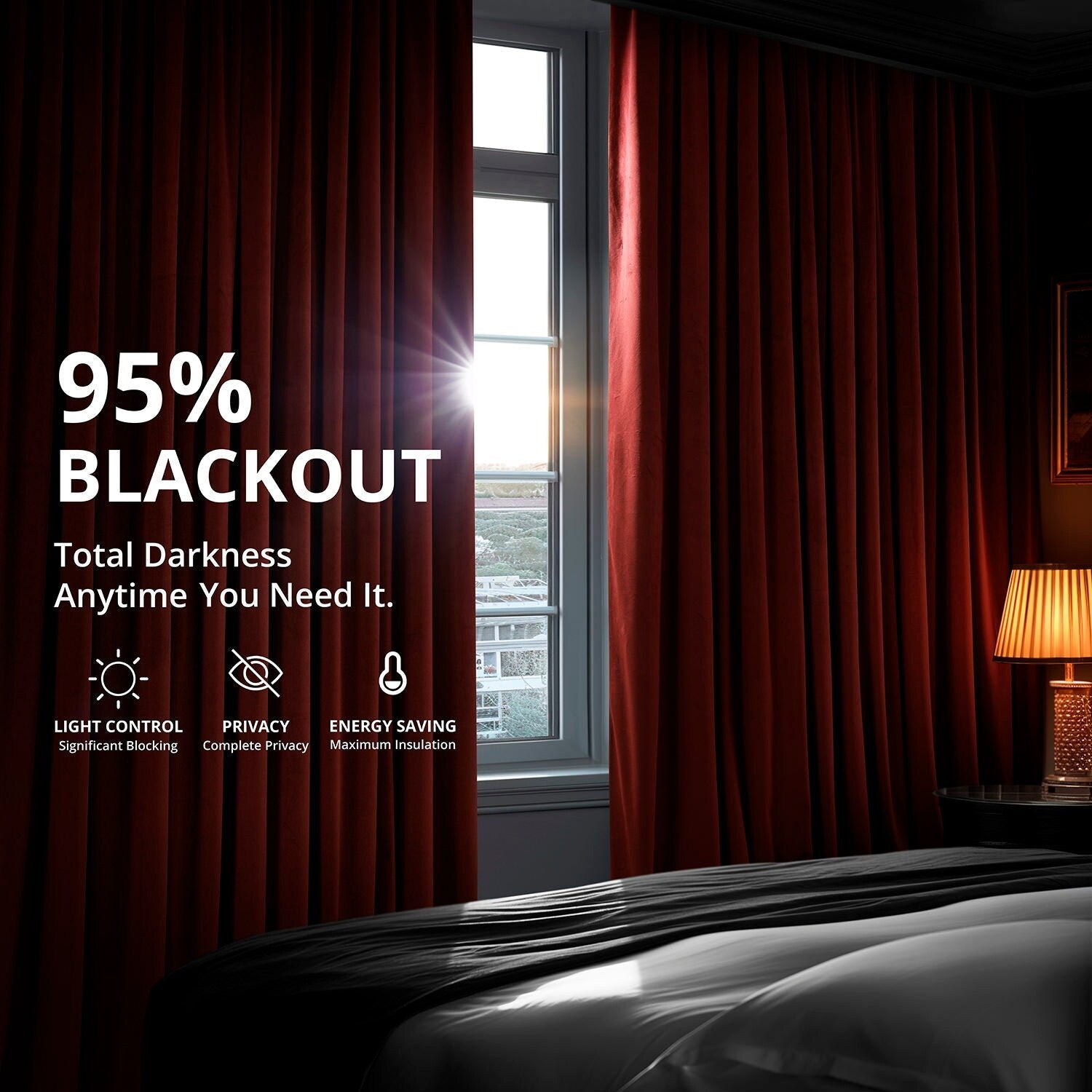 Rideau occultant en velours Signature Exclusive Fabrics (1 panneau)