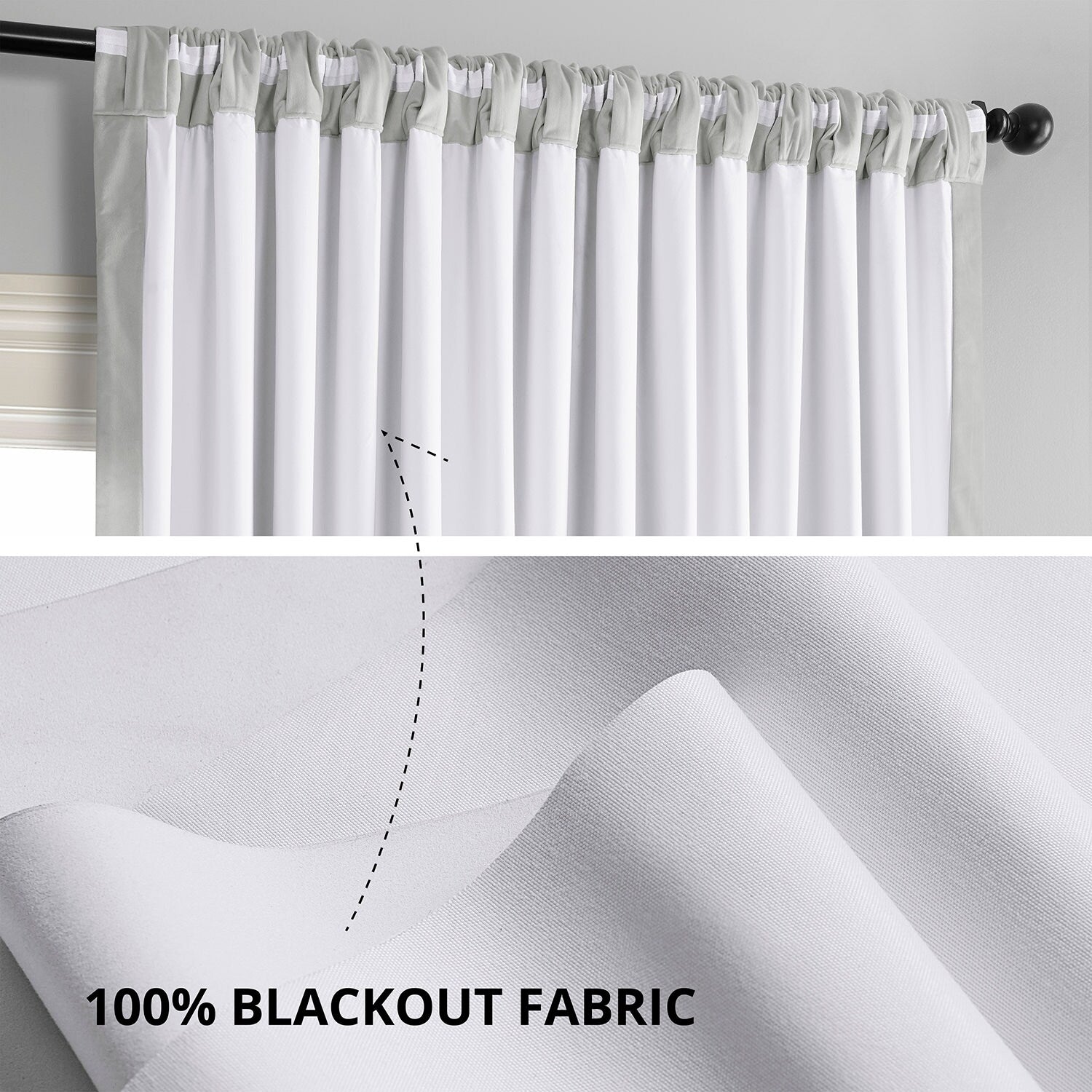 Rideaux occultants extra larges en velours Signature Exclusive Fabrics (1 panneau) - Rideaux occultants luxueux