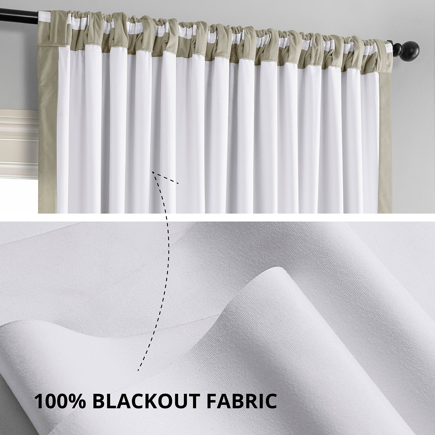 Rideaux occultants extra larges en velours Signature Exclusive Fabrics (1 panneau) - Rideaux occultants luxueux