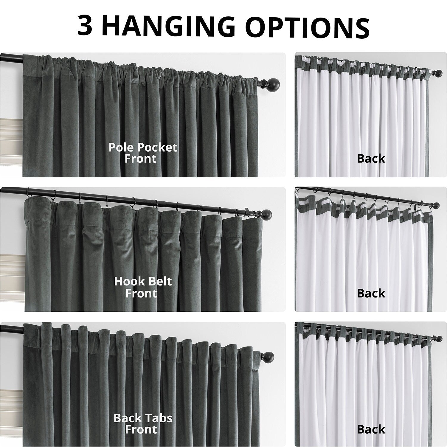 Rideaux occultants extra larges en velours Signature Exclusive Fabrics (1 panneau) - Rideaux occultants luxueux