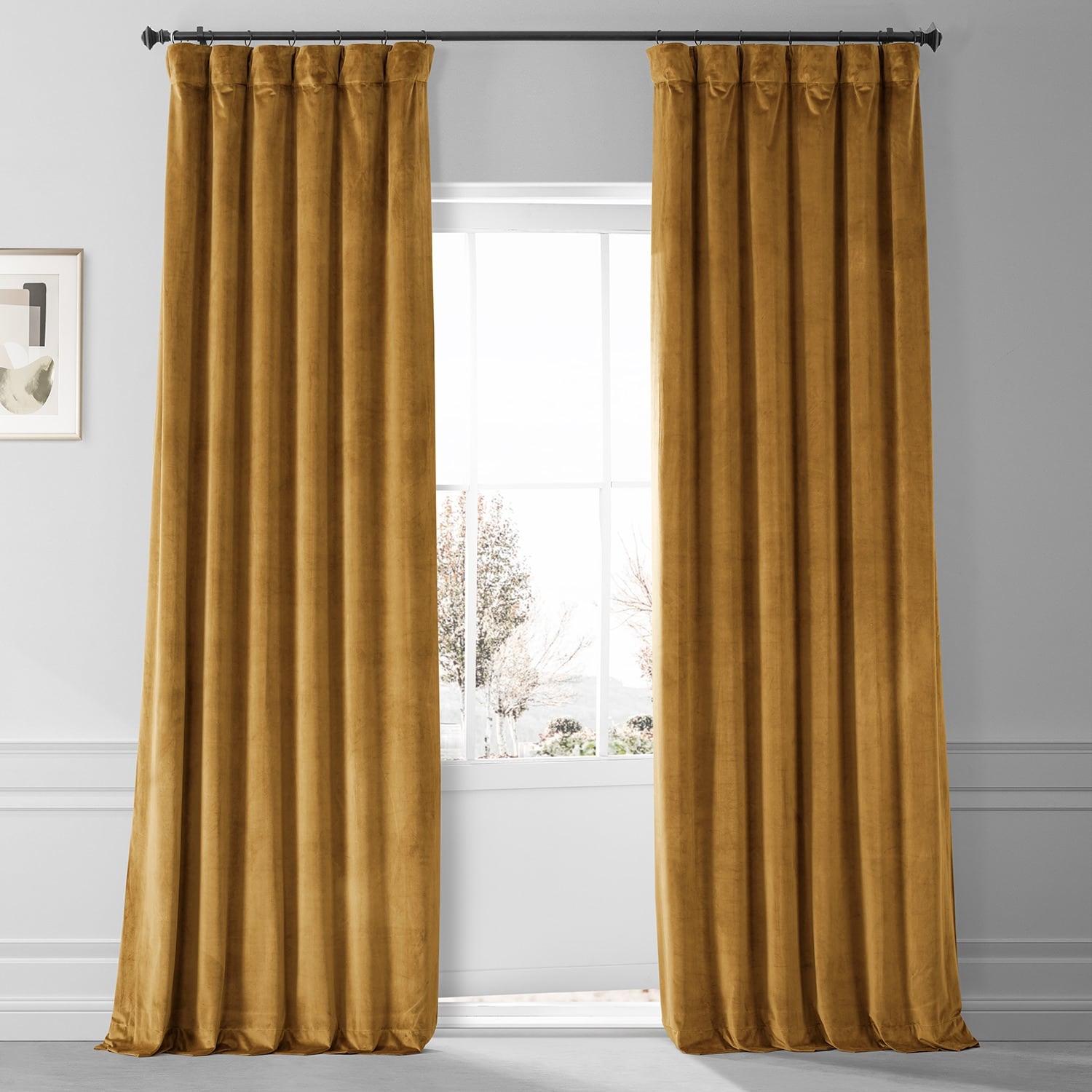 Rideaux occultants en velours moelleux Signature Exclusive Fabrics pour hôtel (1 panneau) - Draperie douce et luxueuse pour un contrôle de la lumière et une élégance optimale