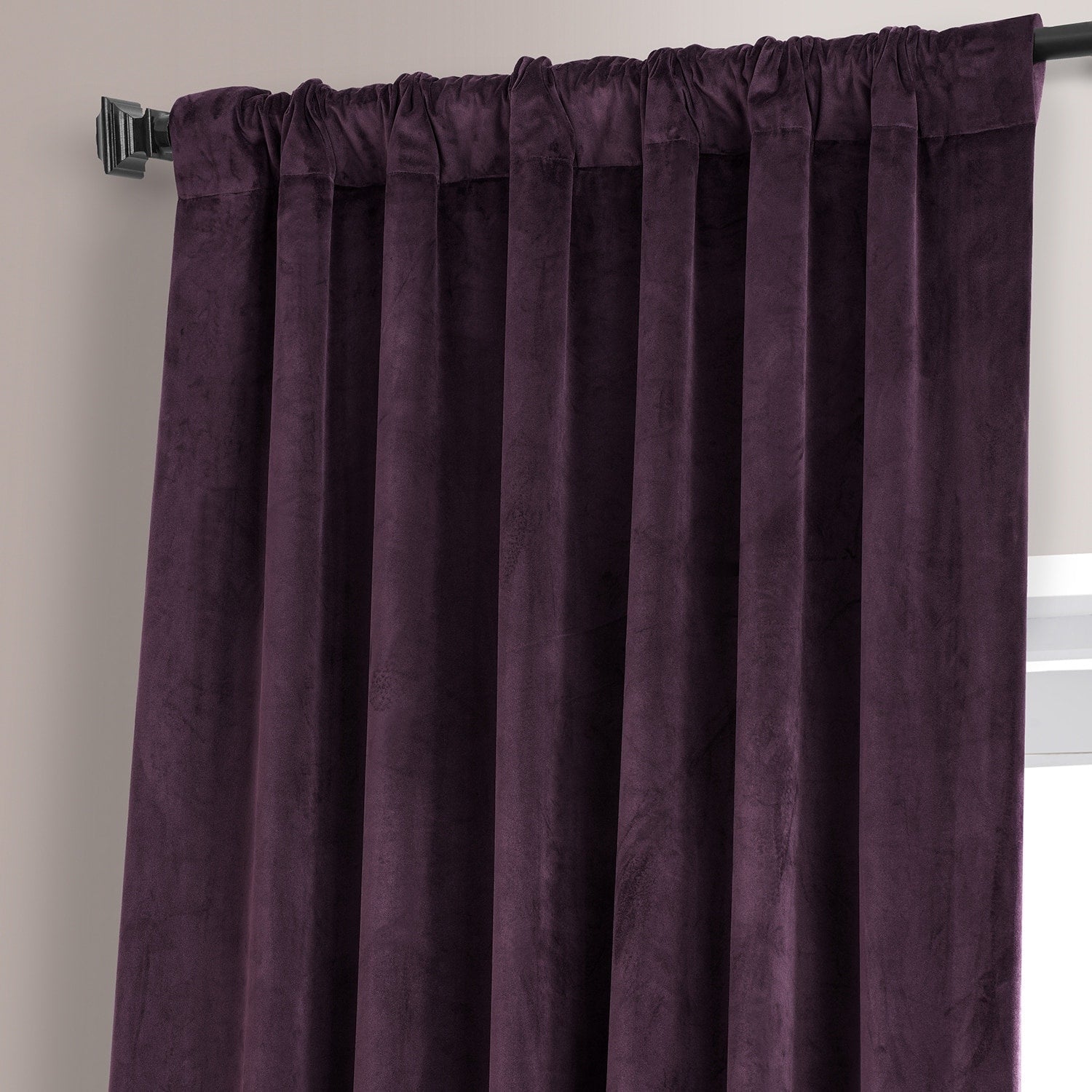 Rideaux occultants en velours moelleux Signature Exclusive Fabrics pour hôtel (1 panneau) - Draperie douce et luxueuse pour un contrôle de la lumière et une élégance optimale