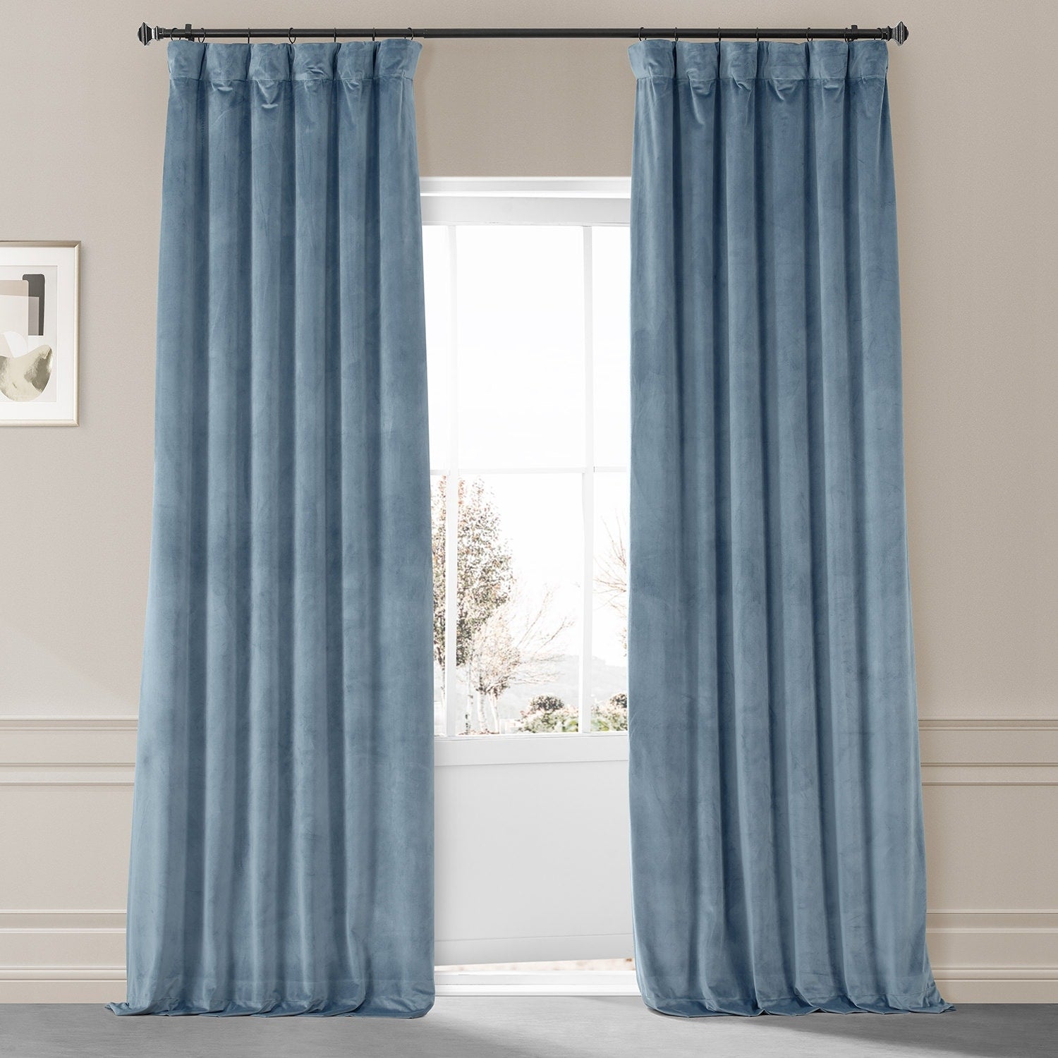Rideaux occultants en velours moelleux Signature Exclusive Fabrics pour hôtel (1 panneau) - Draperie douce et luxueuse pour un contrôle de la lumière et une élégance optimale