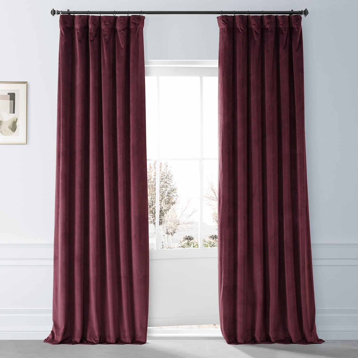 Rideaux occultants en velours moelleux Signature Exclusive Fabrics pour hôtel (1 panneau) - Draperie douce et luxueuse pour un contrôle de la lumière et une élégance optimale