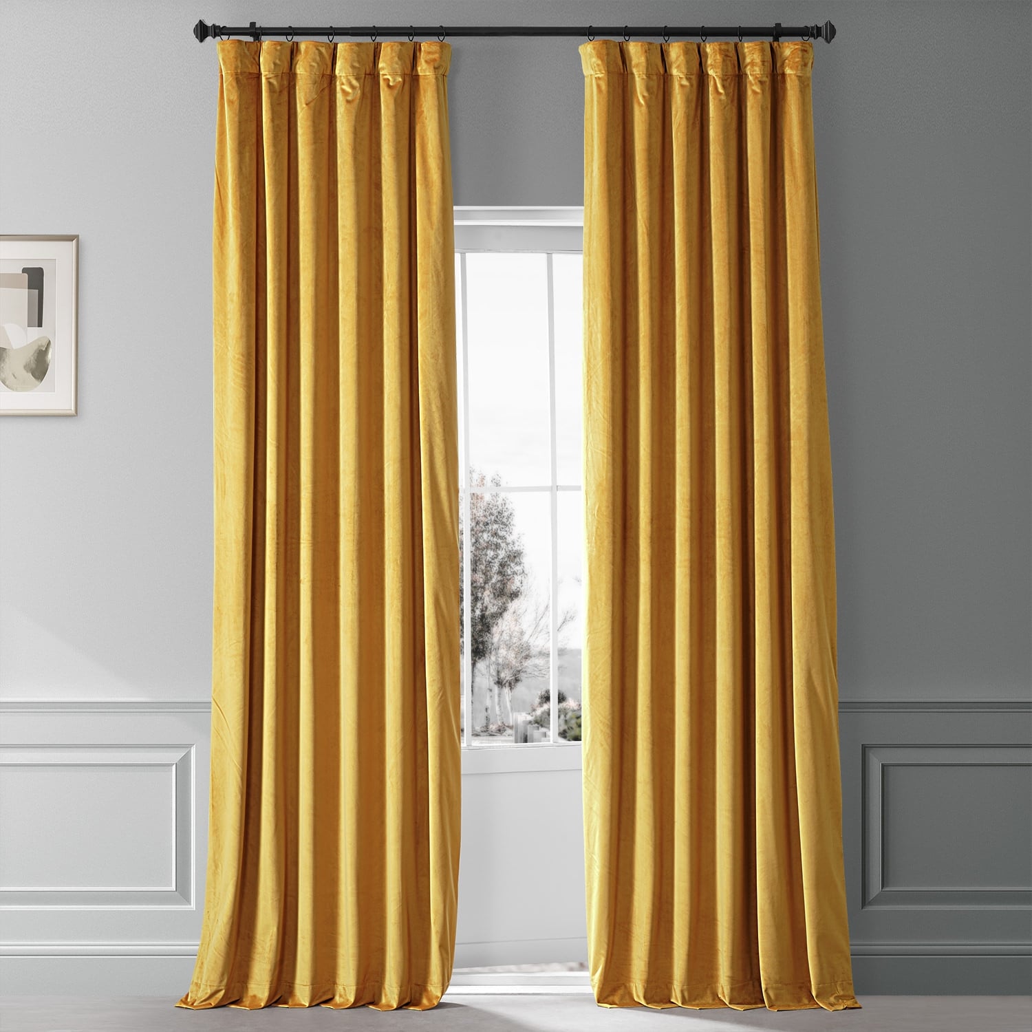 Rideaux occultants en velours moelleux Signature Exclusive Fabrics pour hôtel (1 panneau) - Draperie douce et luxueuse pour un contrôle de la lumière et une élégance optimale