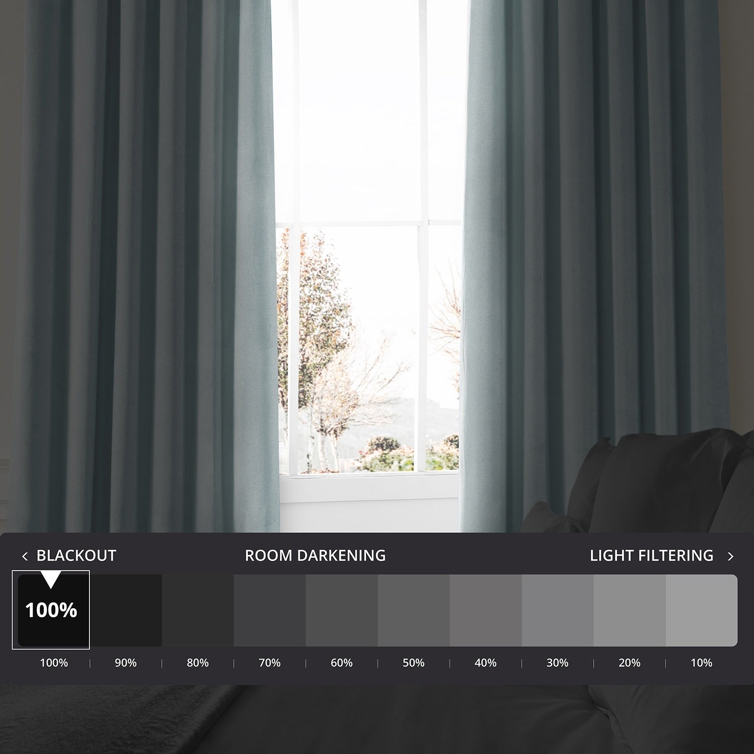 Rideaux occultants en velours moelleux Signature Exclusive Fabrics pour hôtel (1 panneau) - Draperie douce et luxueuse pour un contrôle de la lumière et une élégance optimale