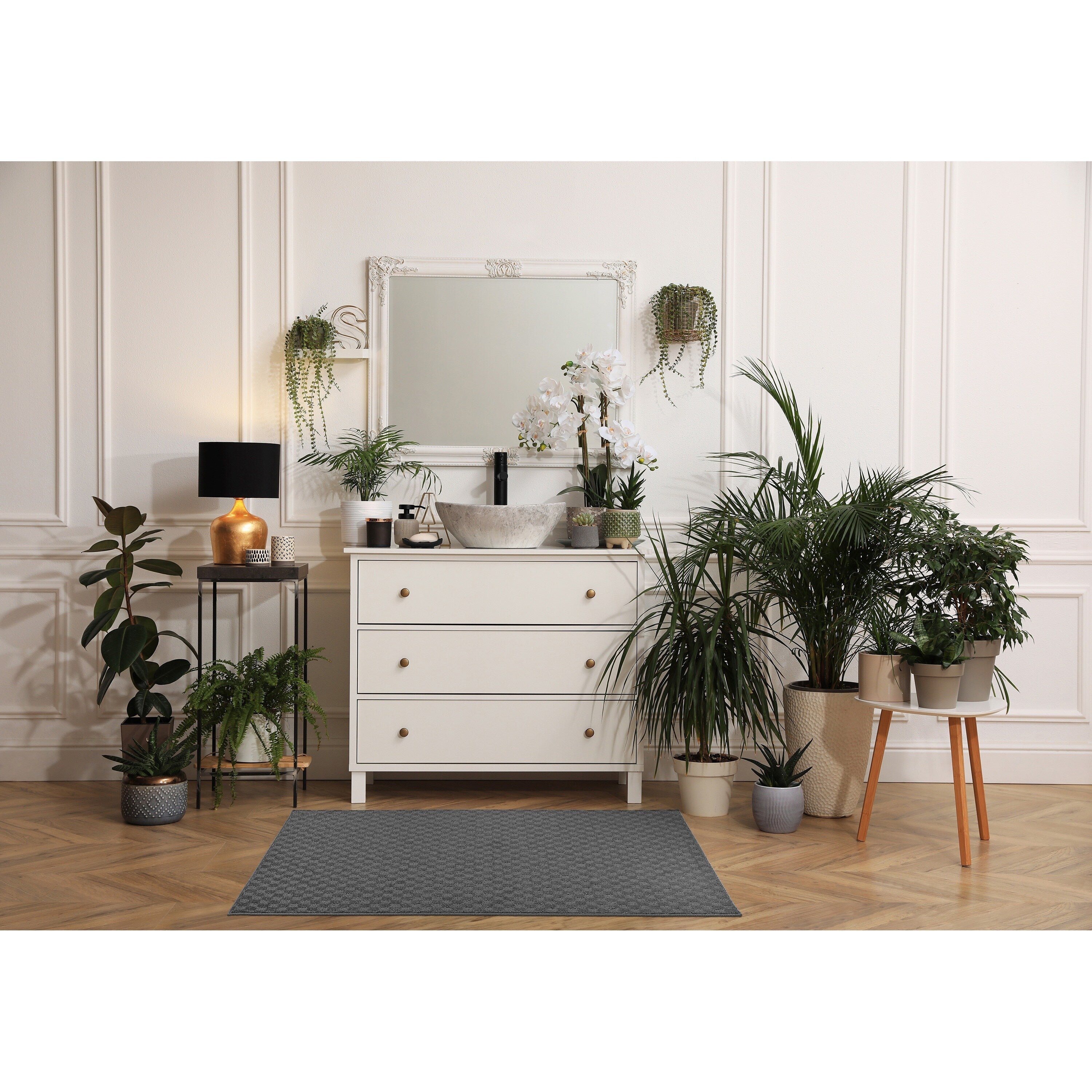 Tapis d'intérieur uni Garland Rug Medallion