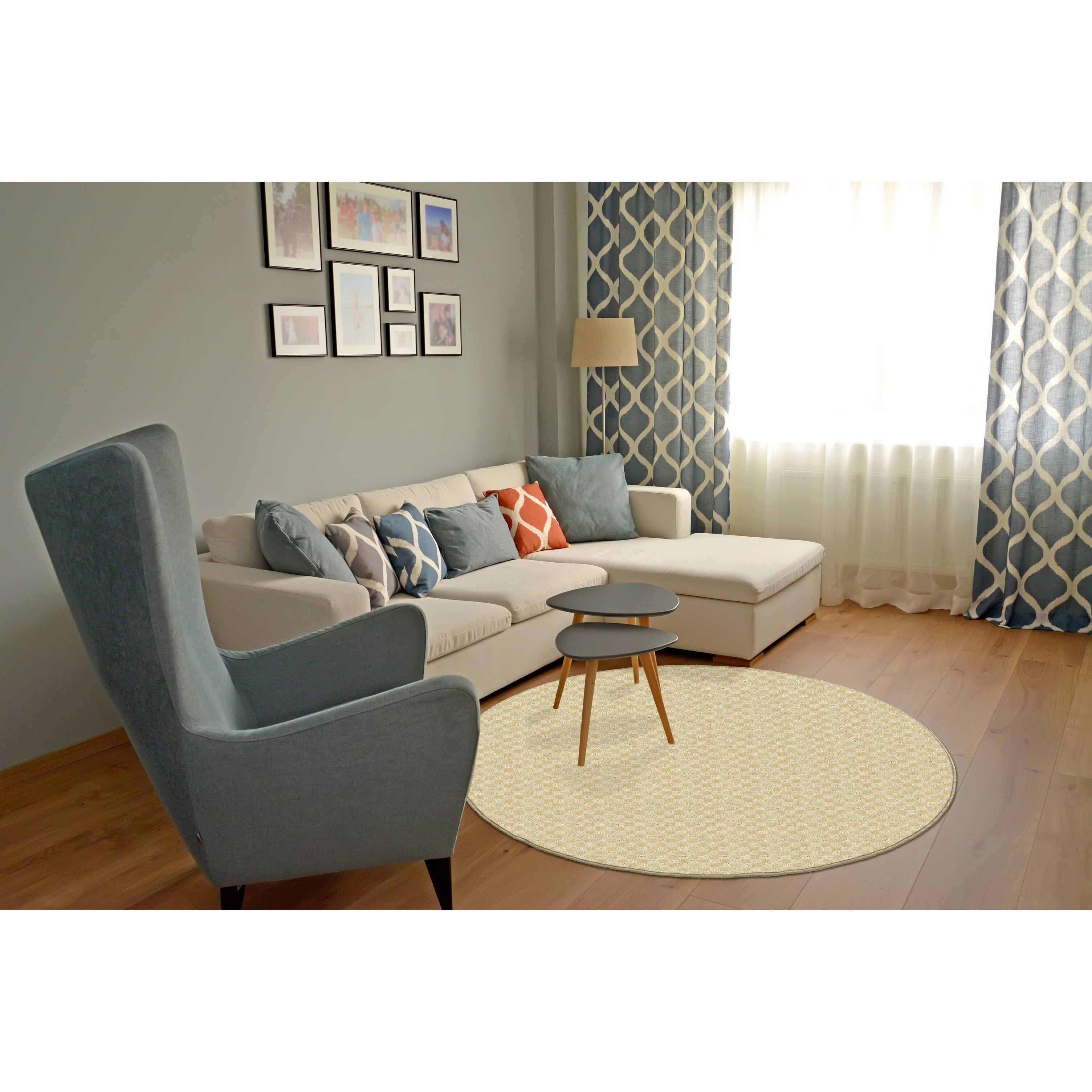 Tapis d'intérieur uni Garland Rug Medallion