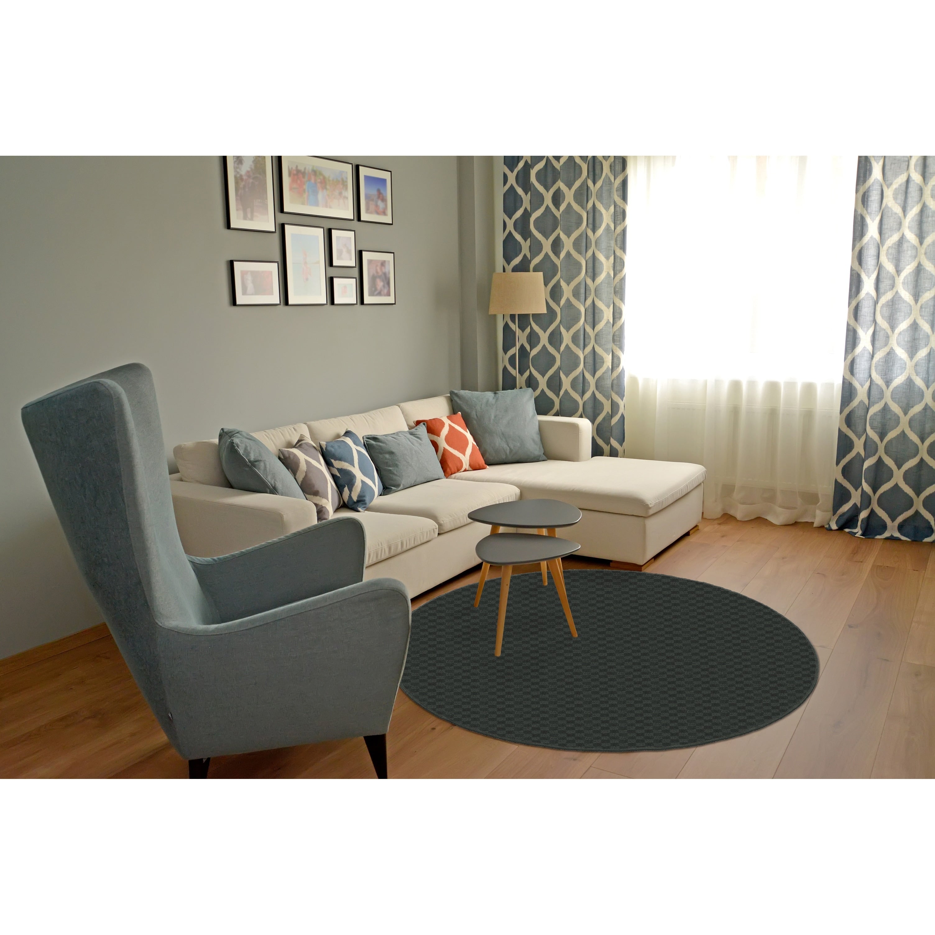 Tapis d'intérieur uni Garland Rug Medallion