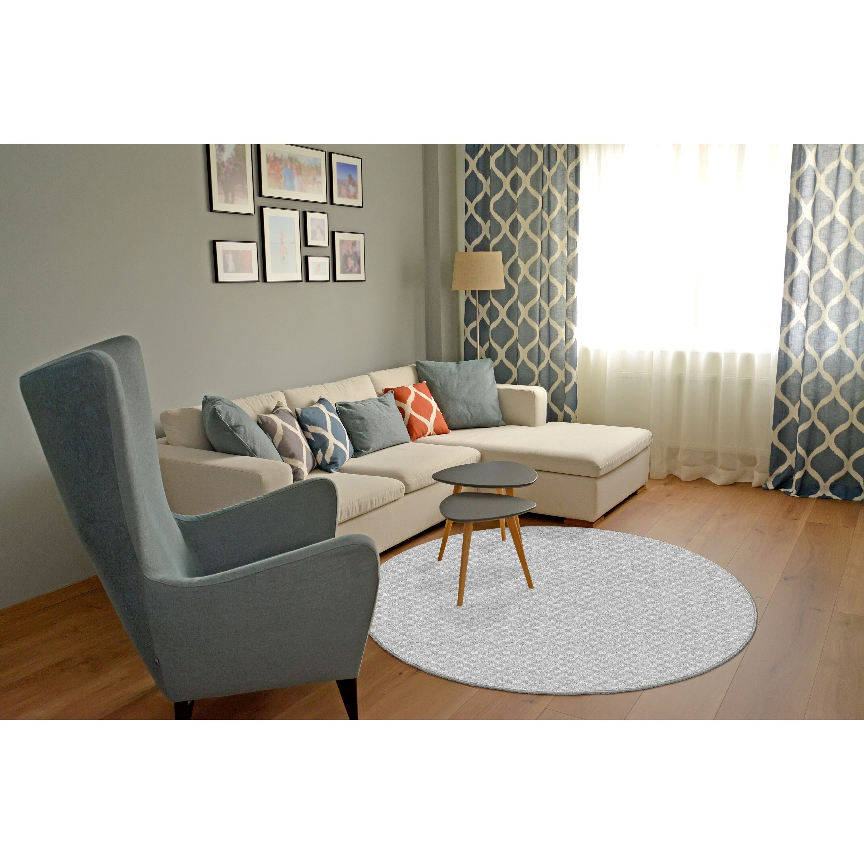 Tapis d'intérieur uni Garland Rug Medallion