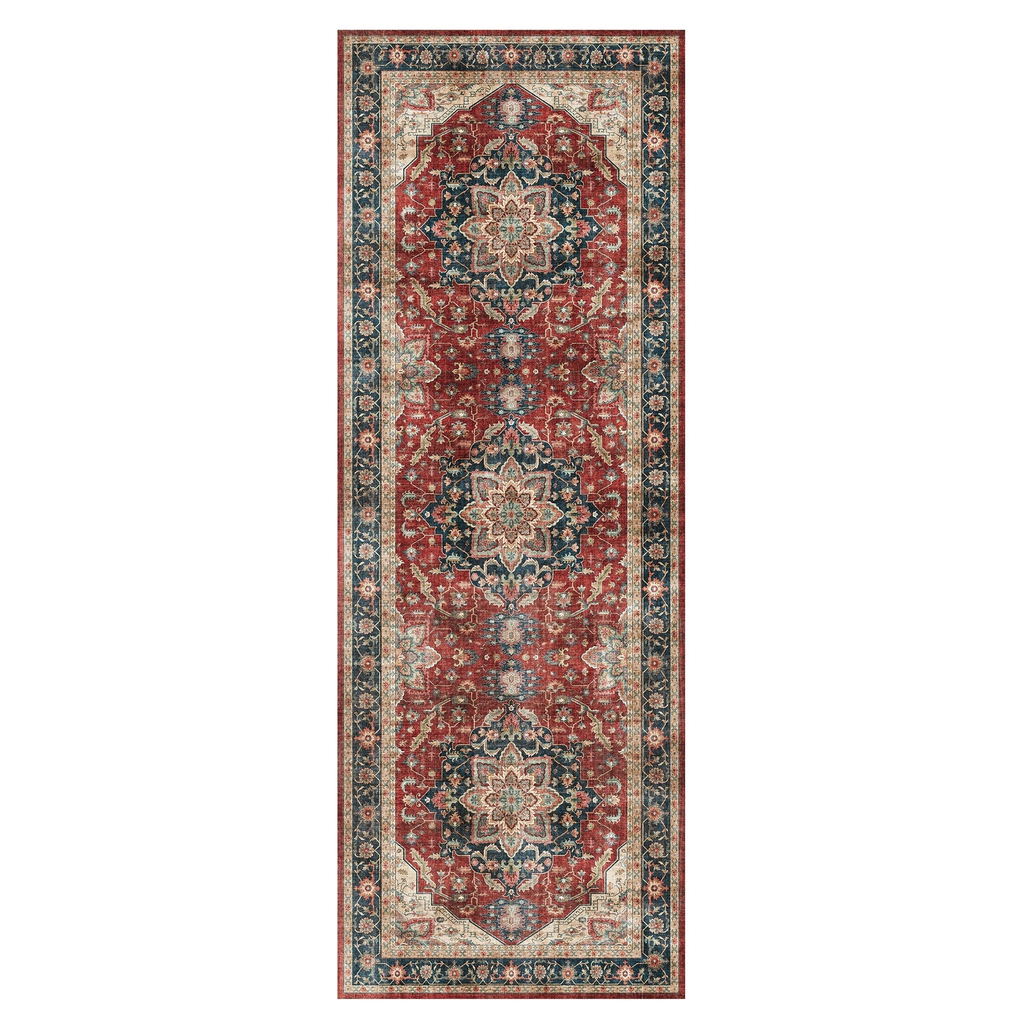 Tapis antidérapant lavable en polyester à poils plats imprimé numériquement par Gertmenian Crystal Print