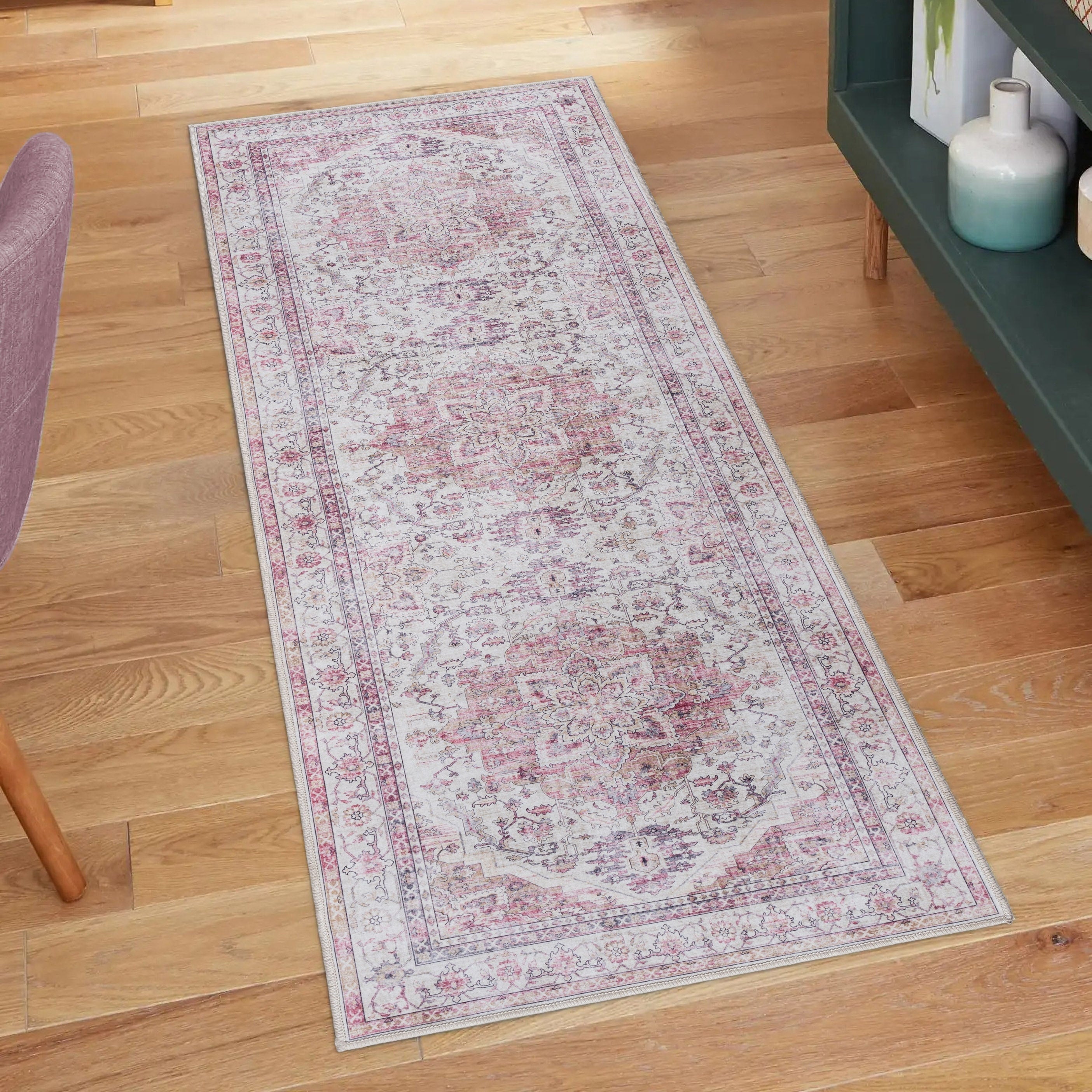 Tapis antidérapant lavable en polyester à poils plats imprimé numériquement par Gertmenian Crystal Print