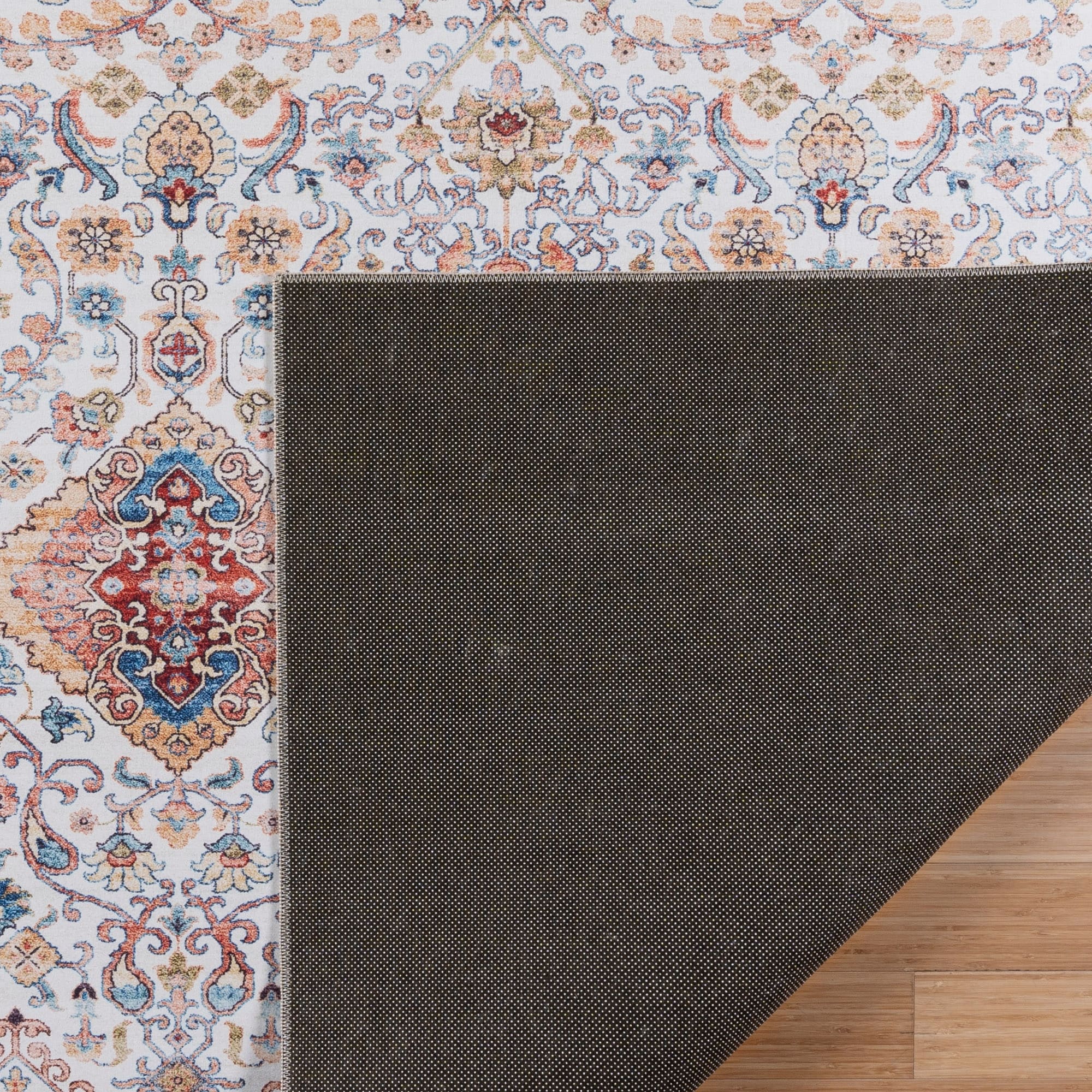 Tapis antidérapant lavable en polyester à poils plats imprimé numériquement par Gertmenian Crystal Print